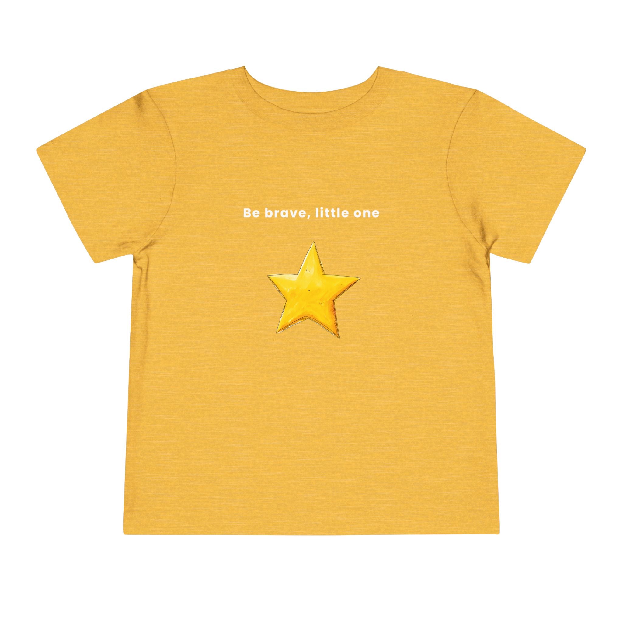 Be Brave Little One | Toddler Motivational Graphic Handdrawn Star T-Shirt