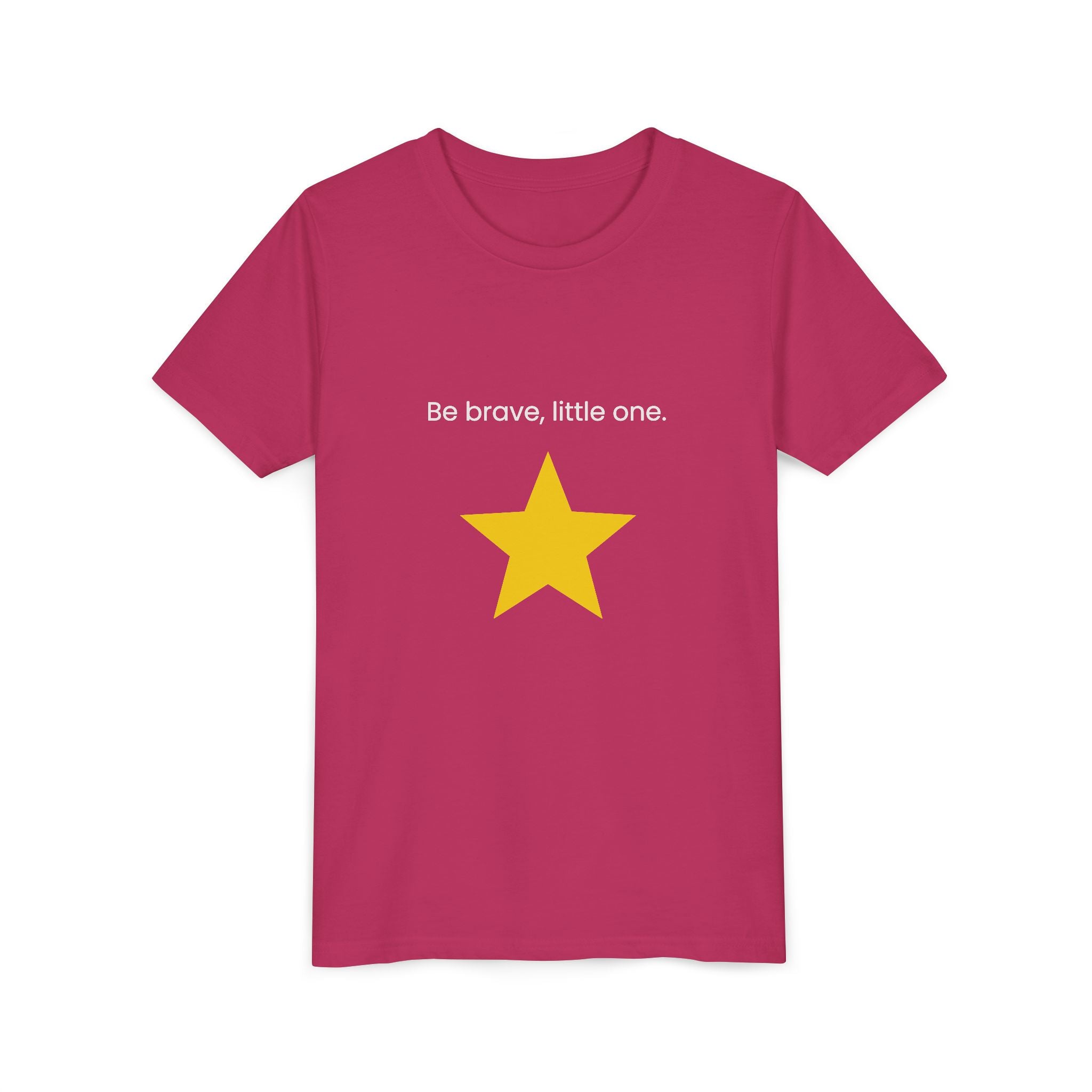Be Brave Little One | Kids Motivational Graphic Minimalistic Golden Star T-Shirt