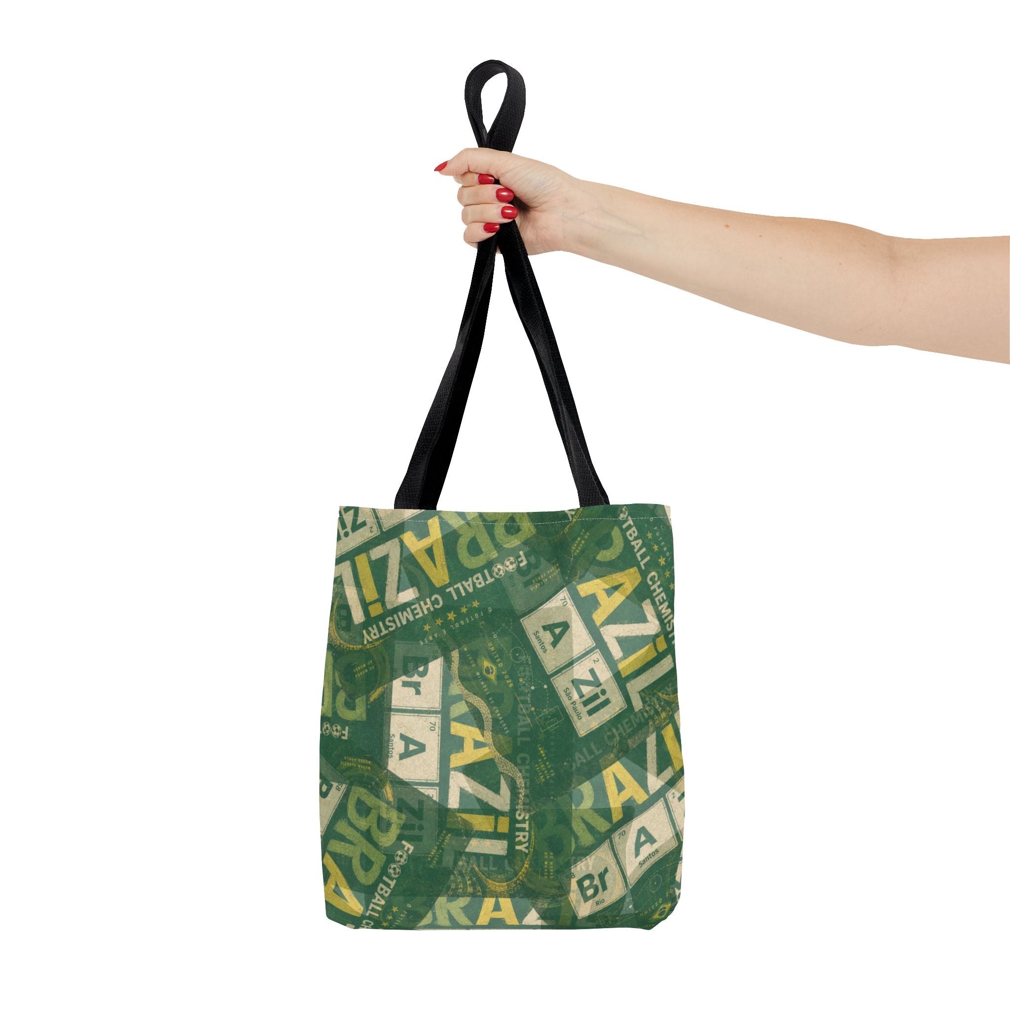 Brazil Football Tote Bag | Green, gold, and chemistry.