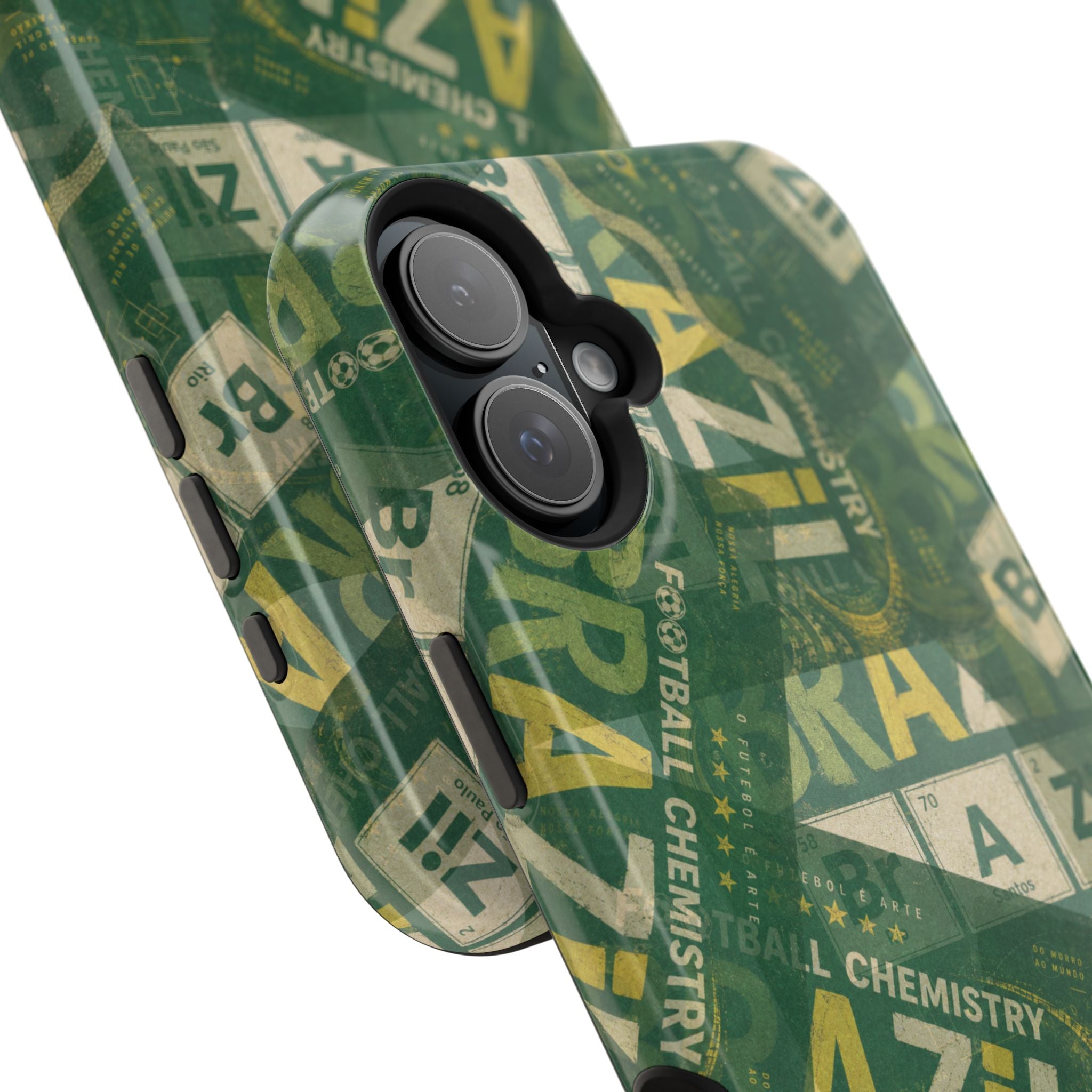 Brazil Football Phone Case | Green, gold, and chemistry.