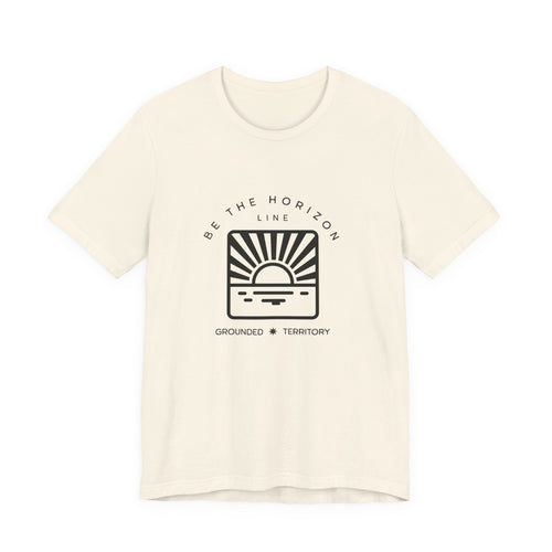 Be the horizon Line | Women's Motivational Graphic Batch Mountain Sunrise T-Shirt
