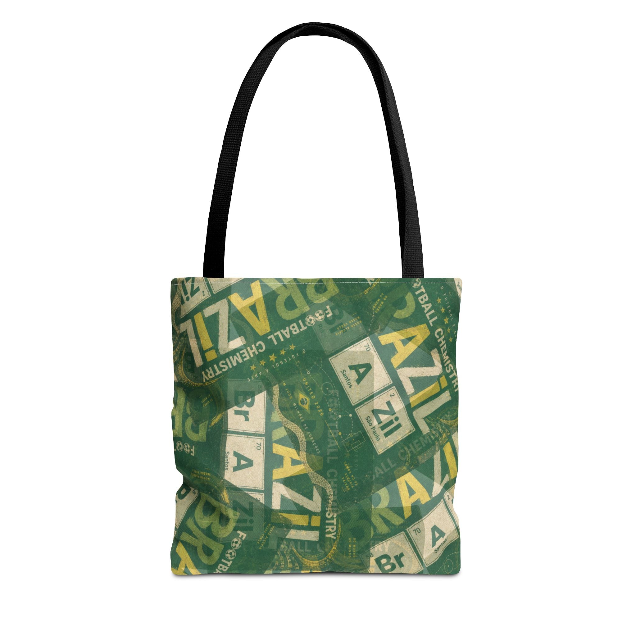 Brazil Football Tote Bag | Green, gold, and chemistry.