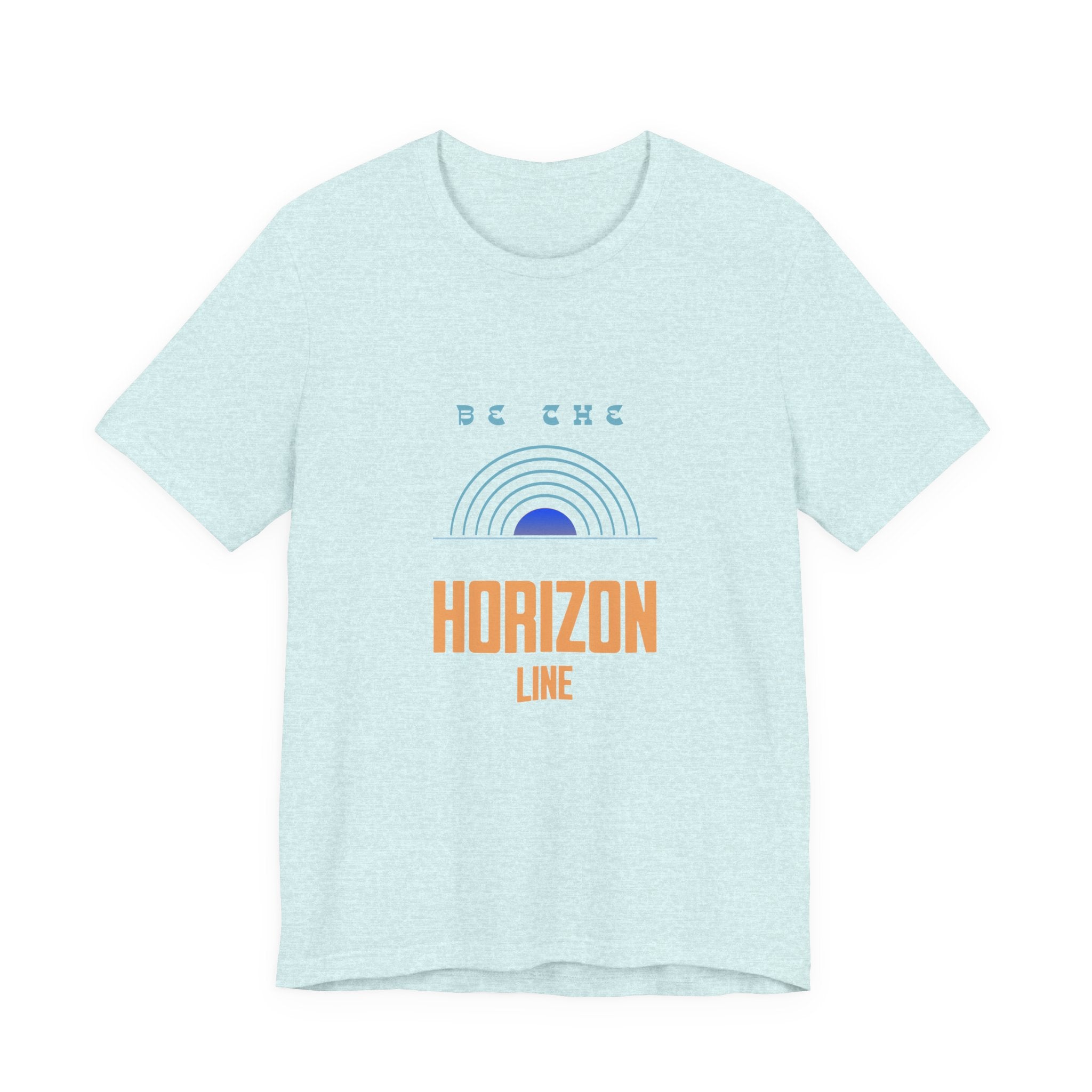 Be the horizon Line | Women's Motivational Graphic Minimalistic Retro Sunrise T-Shirt
