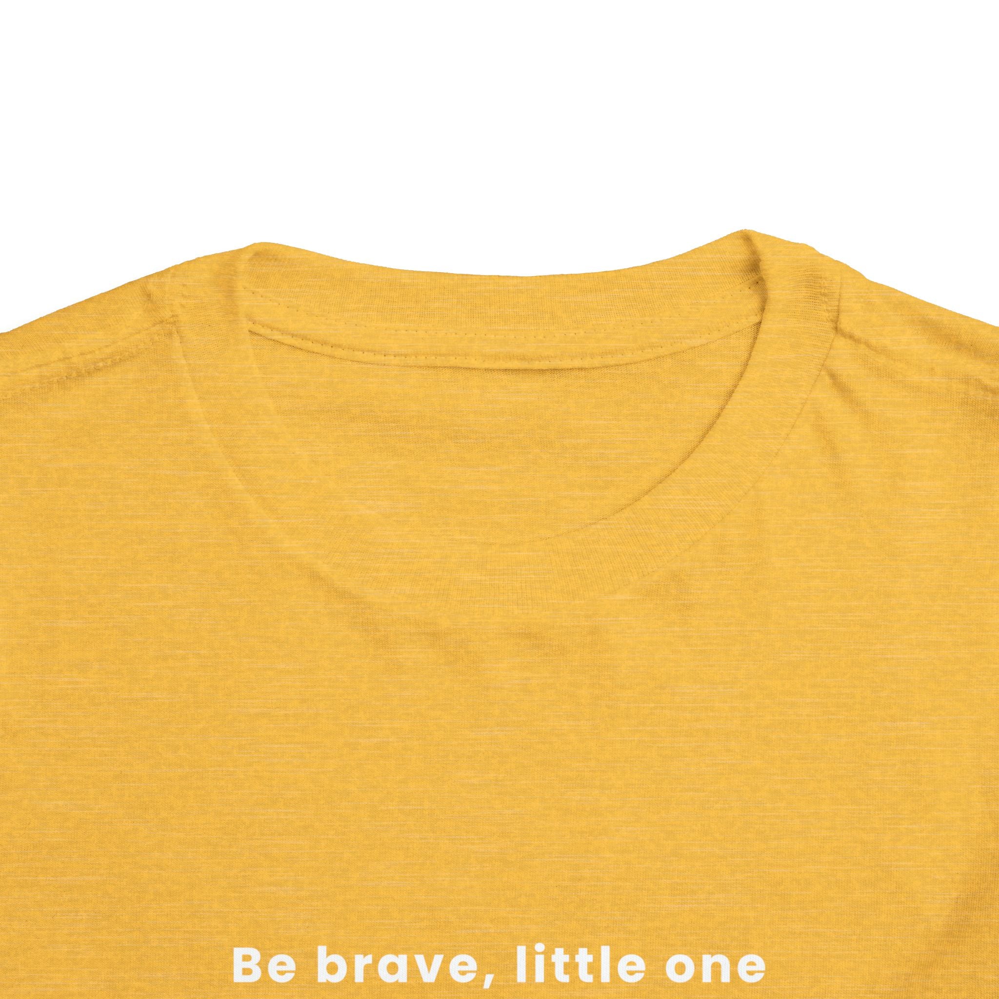 Be Brave Little One | Toddler Motivational Graphic Bronze Star Badge T-Shirt