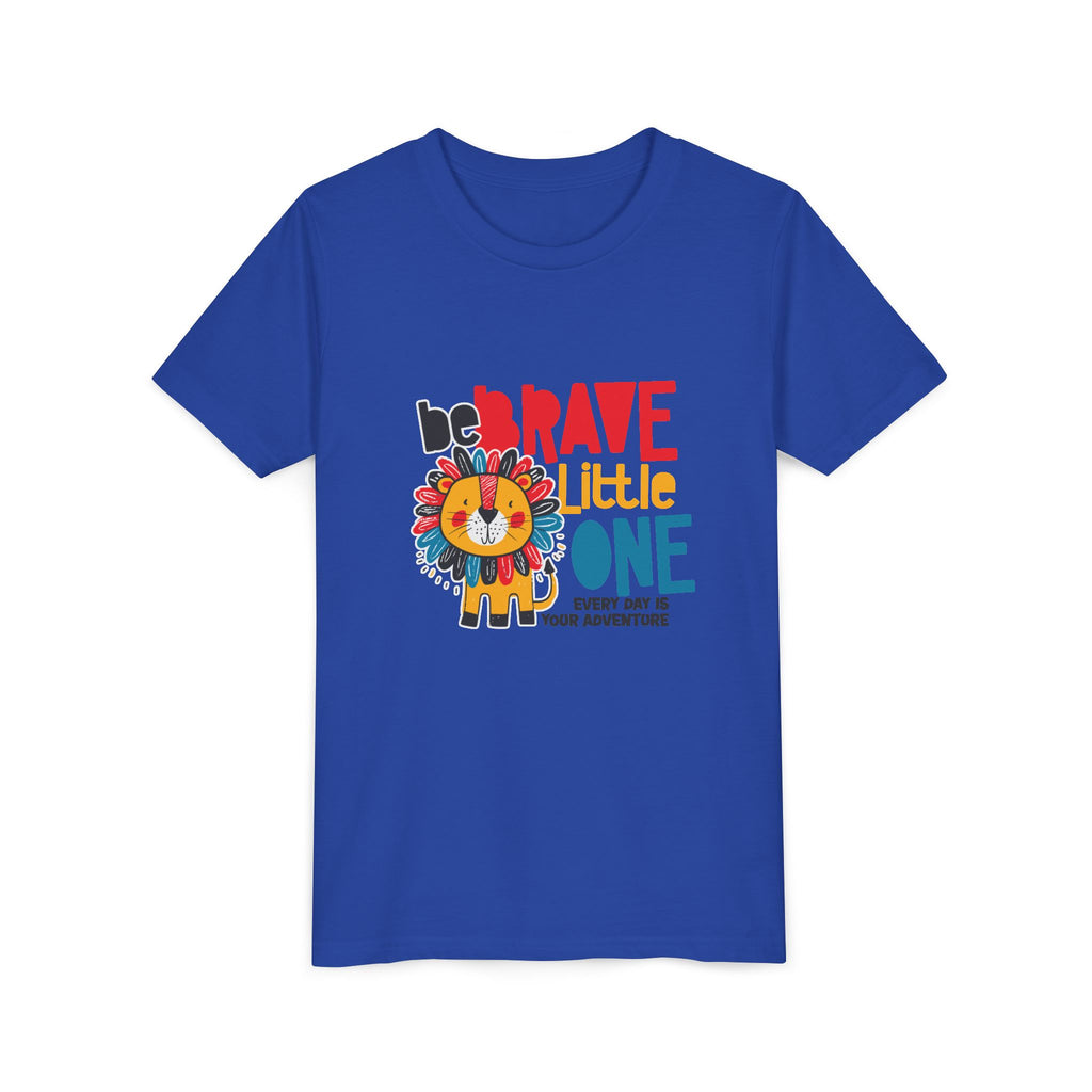 Be Brave Little One | Kids Motivational Graphic Cute Colourful Lion T-Shirt