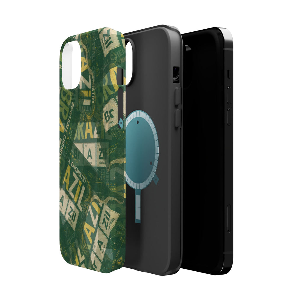 Brazil Football Phone Case | Green, gold, and chemistry.