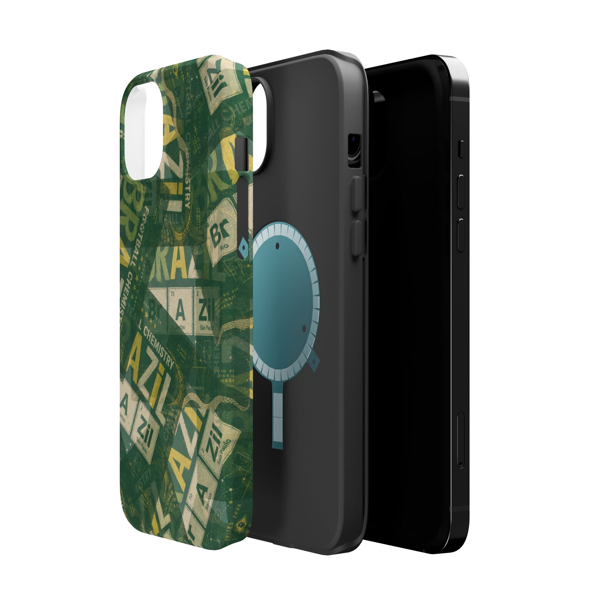Brazil Football Phone Case | Green, gold, and chemistry.