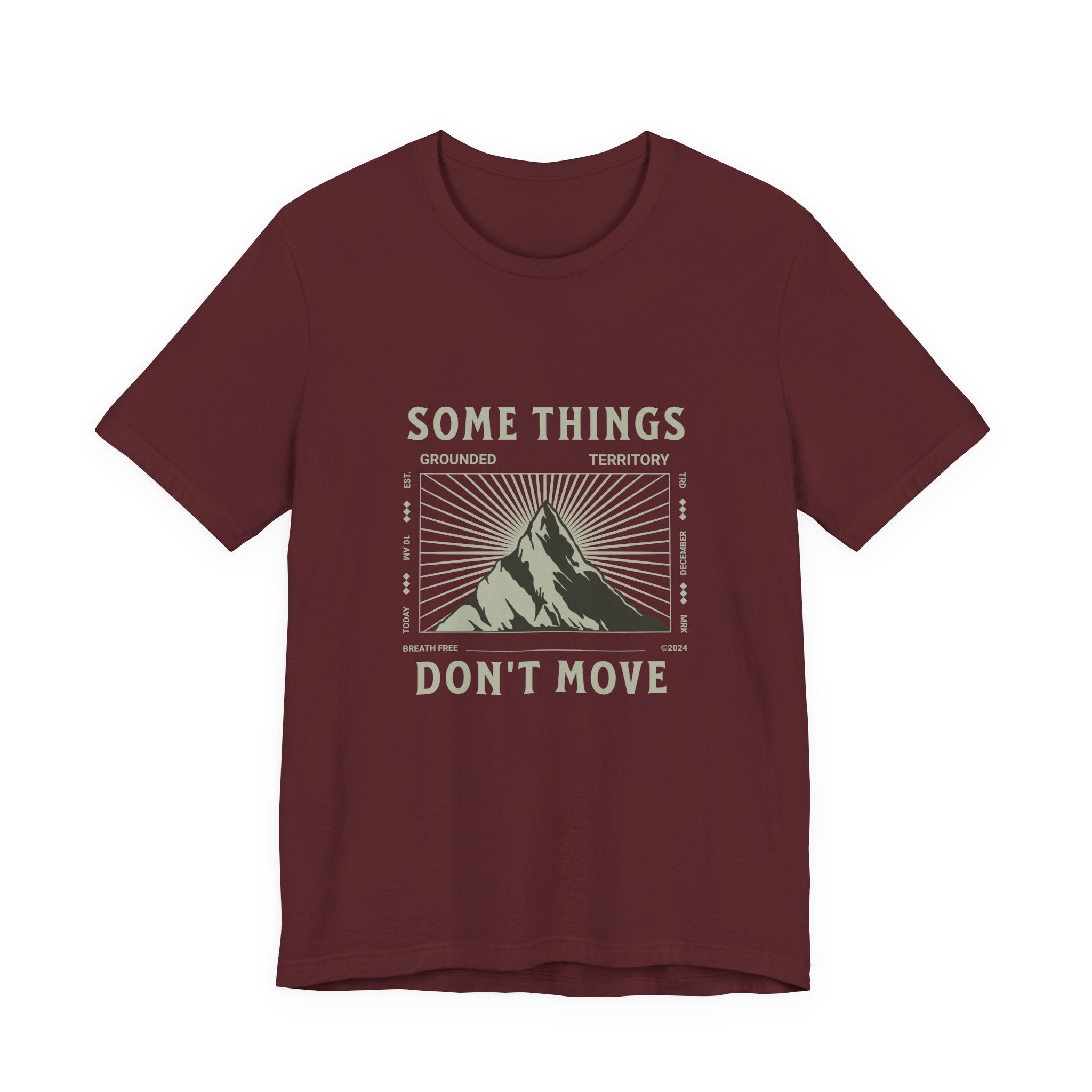 Some Things Don't Move | Men's Motivational Graphic Structured Stillness T-Shirt