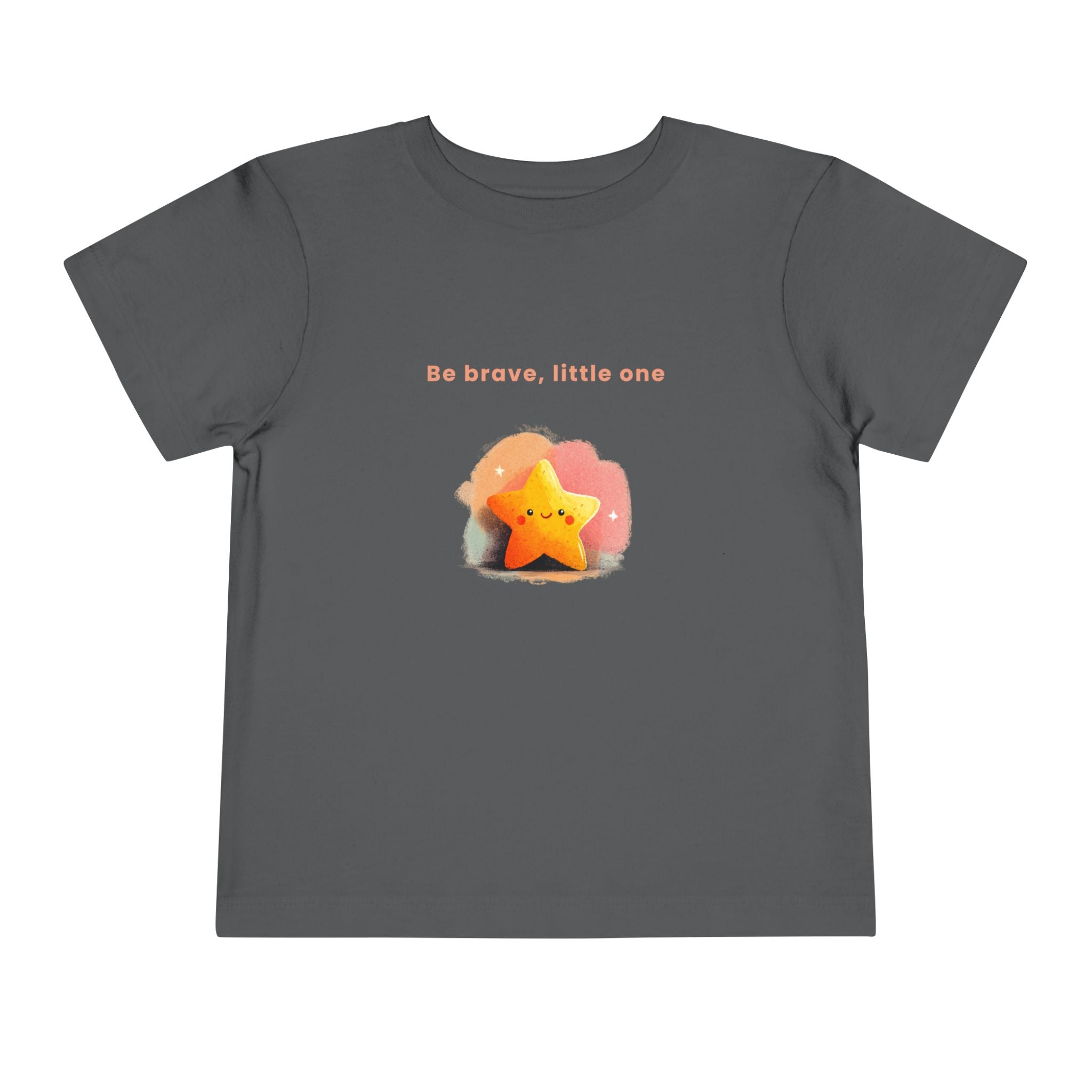 Be Brave Little One | Toddler Motivational Graphic Soft Smile Star T-Shirt