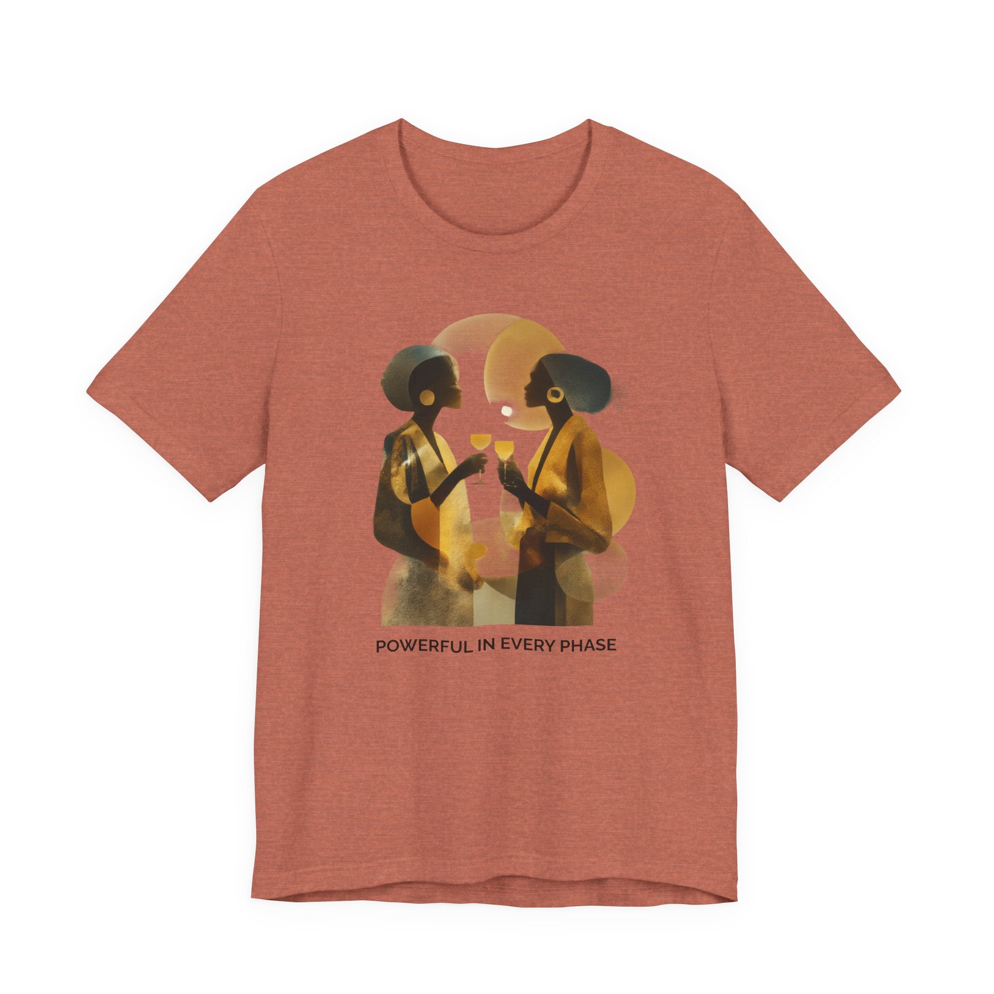 Powerful in Every Phase | Women's Motivational Graphic Vintage Women T-Shirt