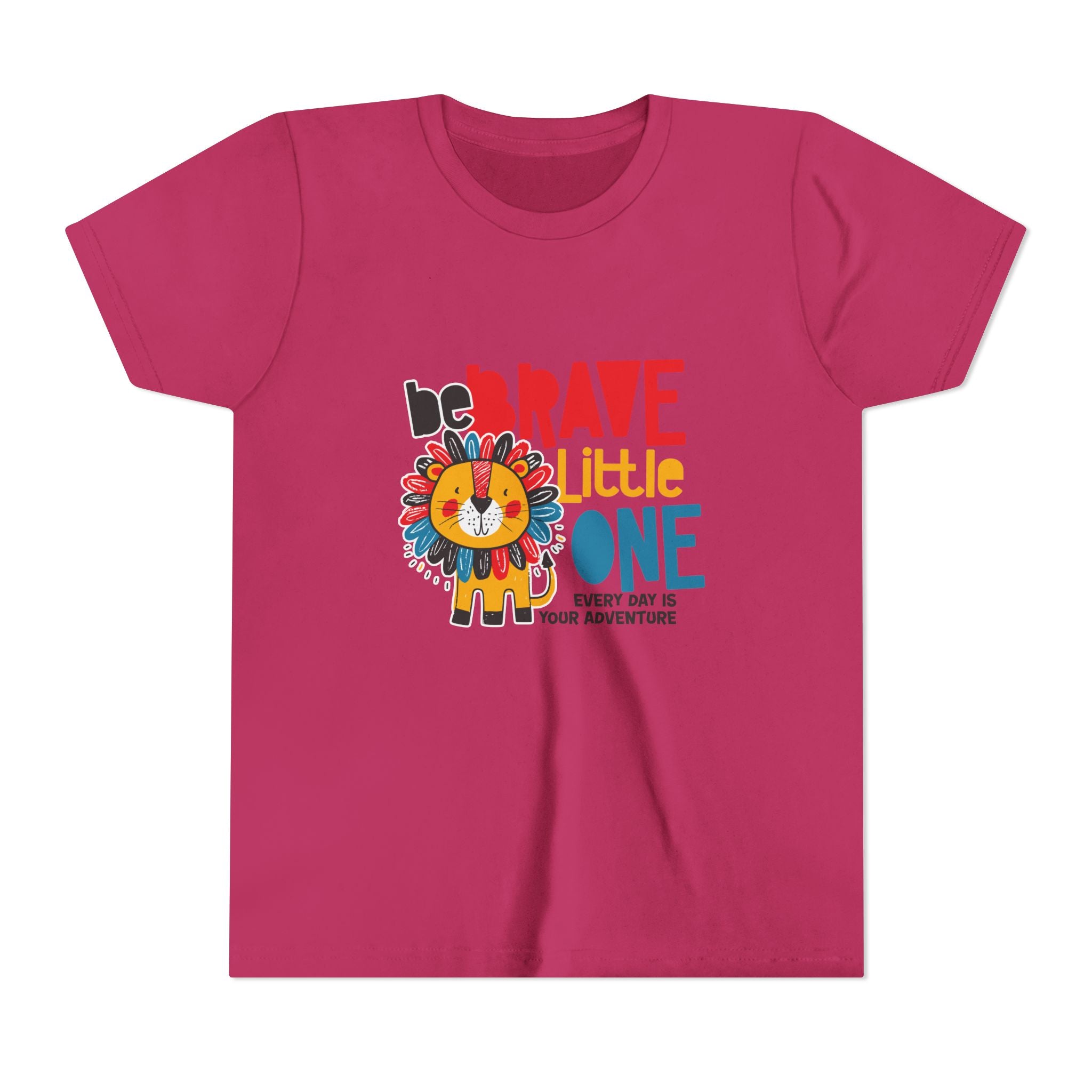 Be Brave Little One | Kids Motivational Graphic Cute Colourful Lion T-Shirt