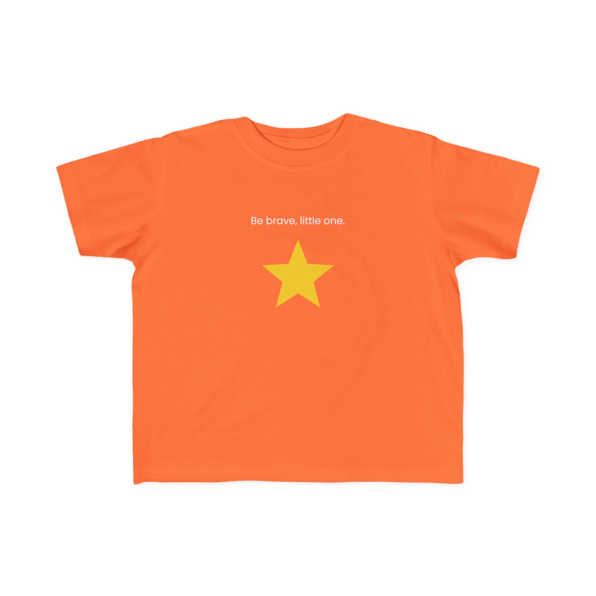 Be Brave Little One | Toddler Motivational Graphic Minimalistic Golden Star T-Shirt