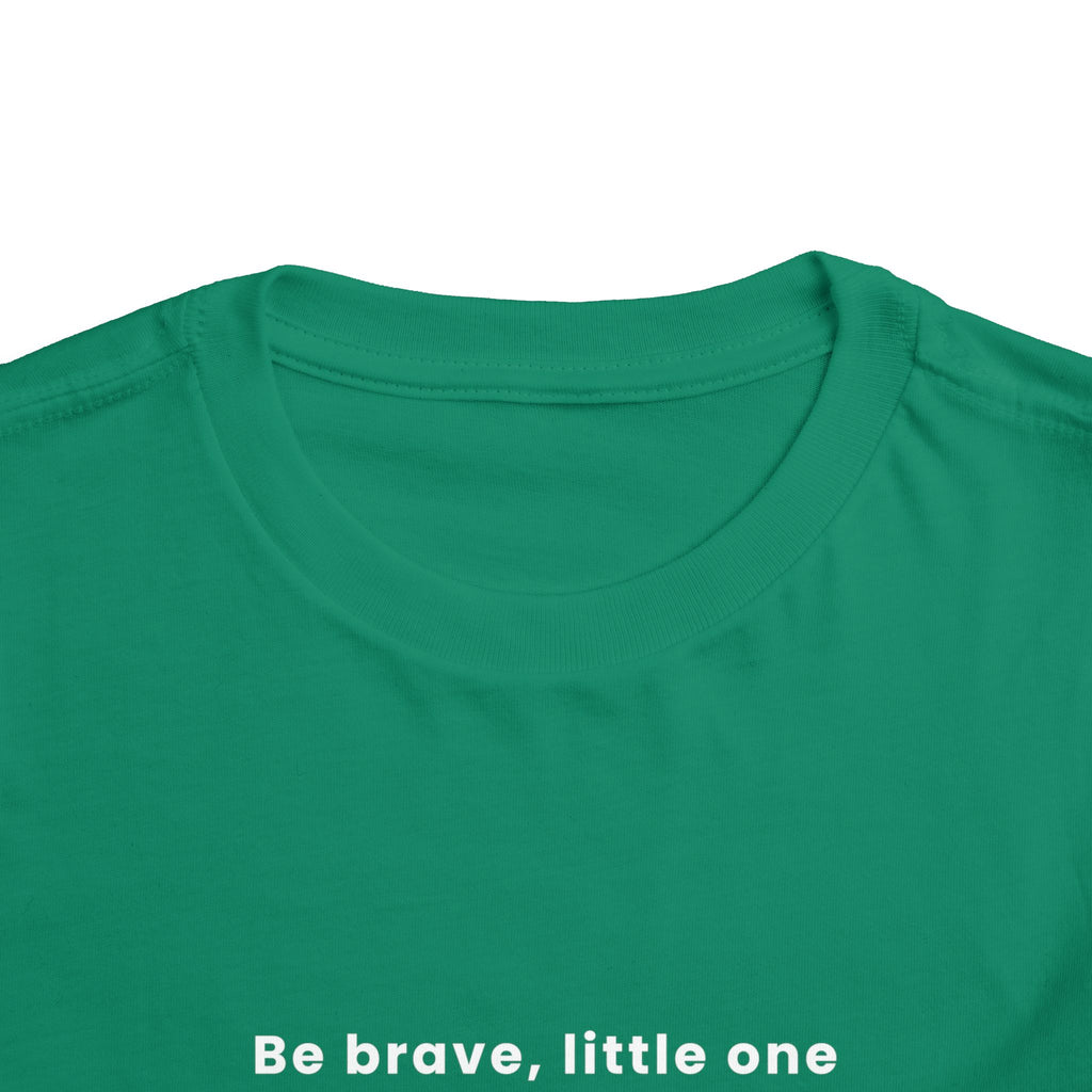 Be Brave Little One | Toddler Motivational Graphic Bronze Star Badge T-Shirt