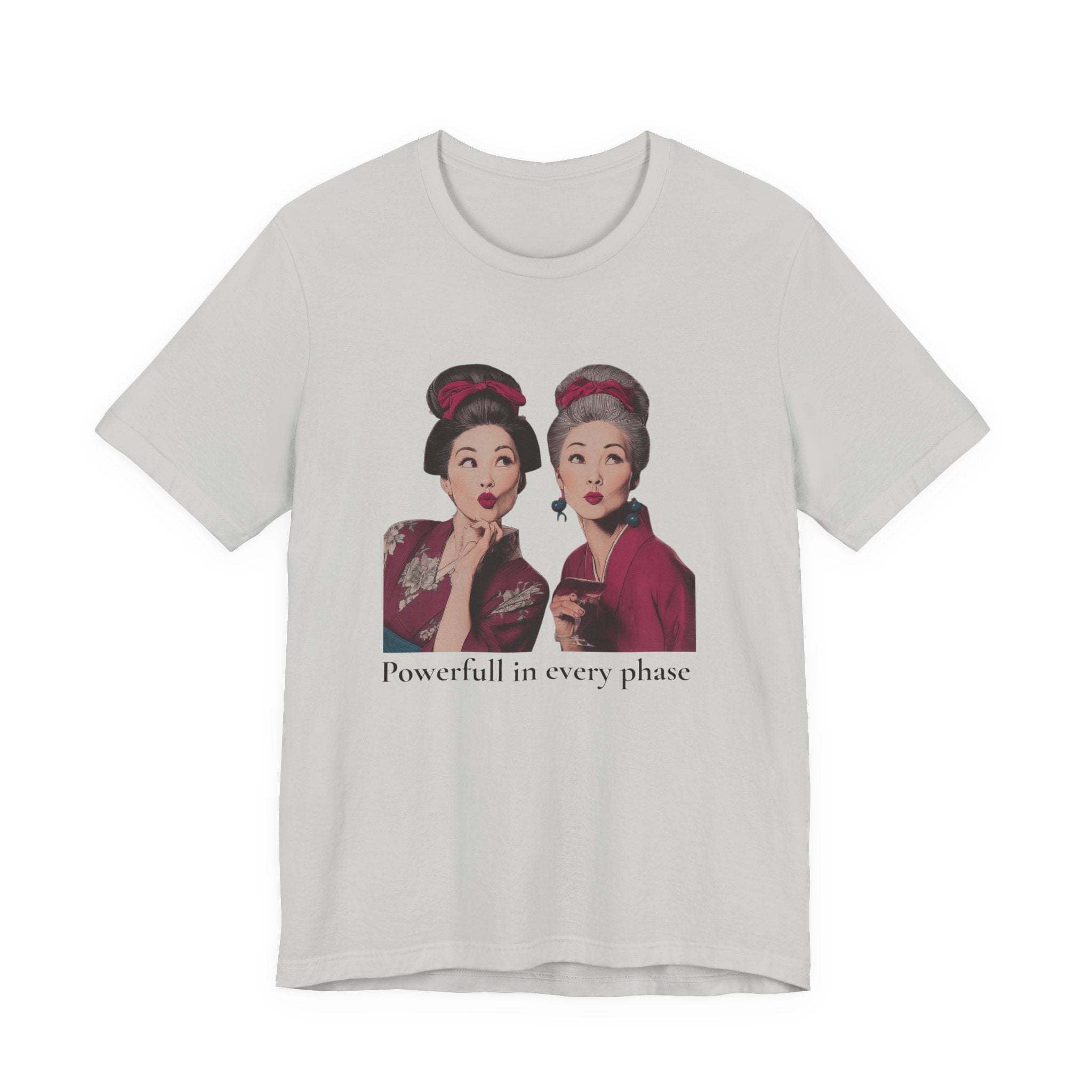 Powerful in Every Phase | Women's Motivational Graphic Vintage Women T-Shirt