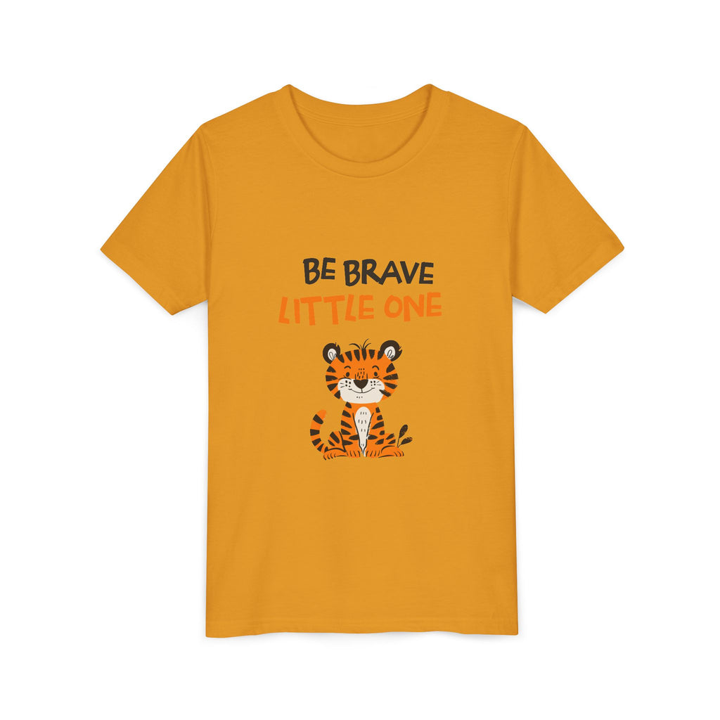 Be Brave Little One | Kids Motivational Graphic Cute Tiger T-Shirt