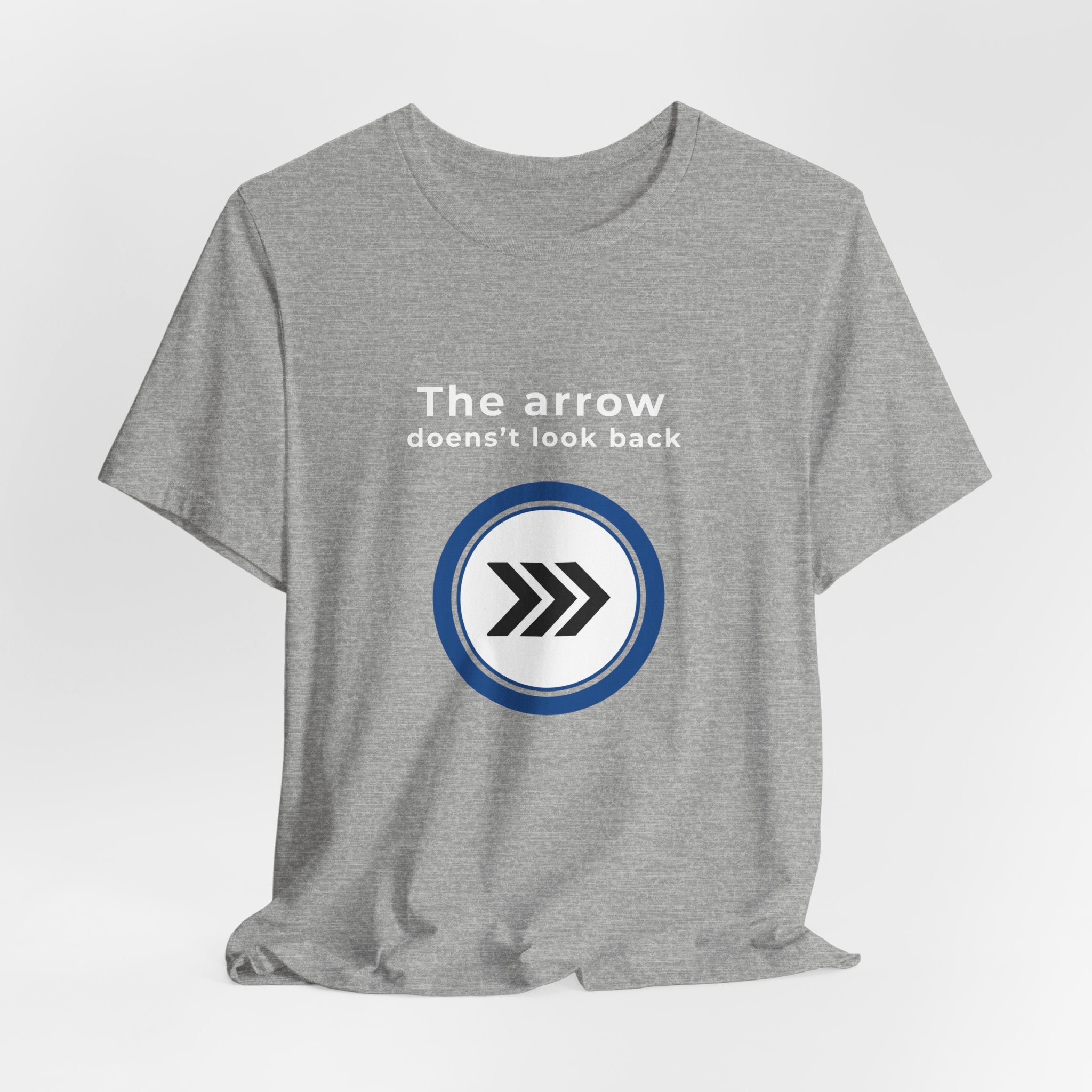 Arrow Circle Graphic Tee — Minimalist Directional Logo T-Shirt