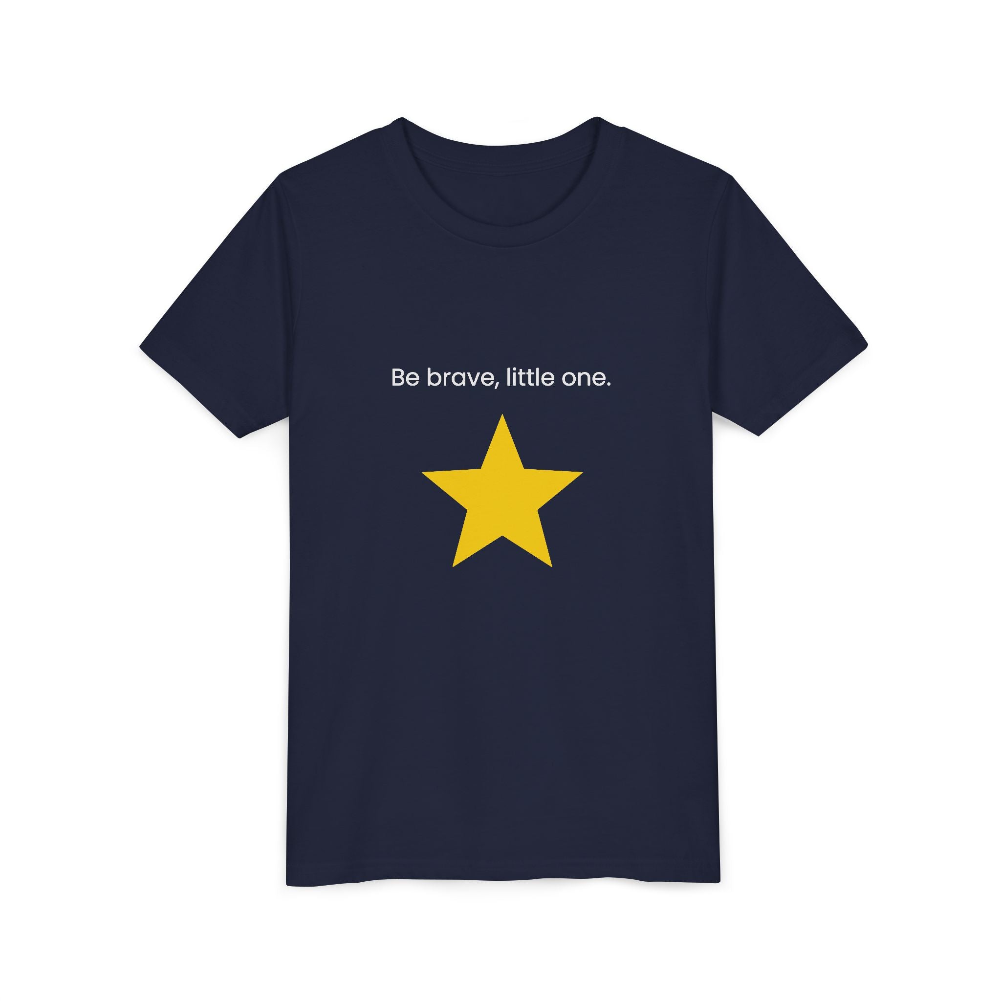 Be Brave Little One | Kids Motivational Graphic Minimalistic Golden Star T-Shirt