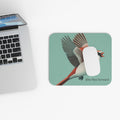 She Flies Forward Mousepad | Motivational Graphic Green Minimal