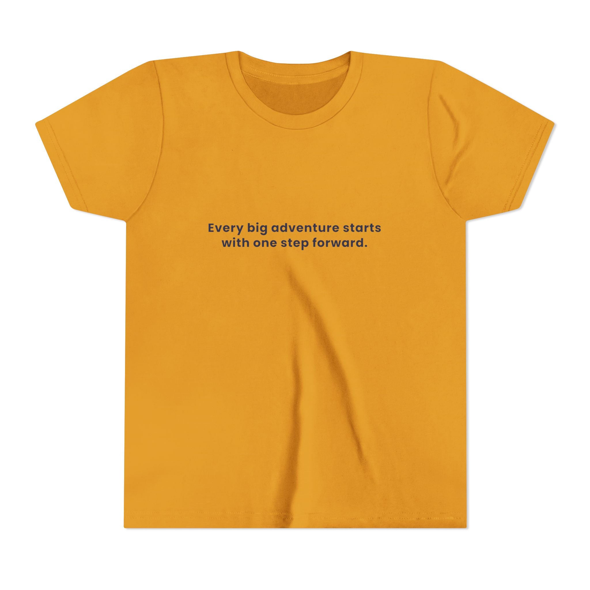Every big adventure starts with one step forward | Kids Motivational T-Shirt