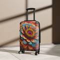 Zinnia Burst Carry on Suitcase - 3D Embroidery-Style Botanical Carry on Suitcase motivational design