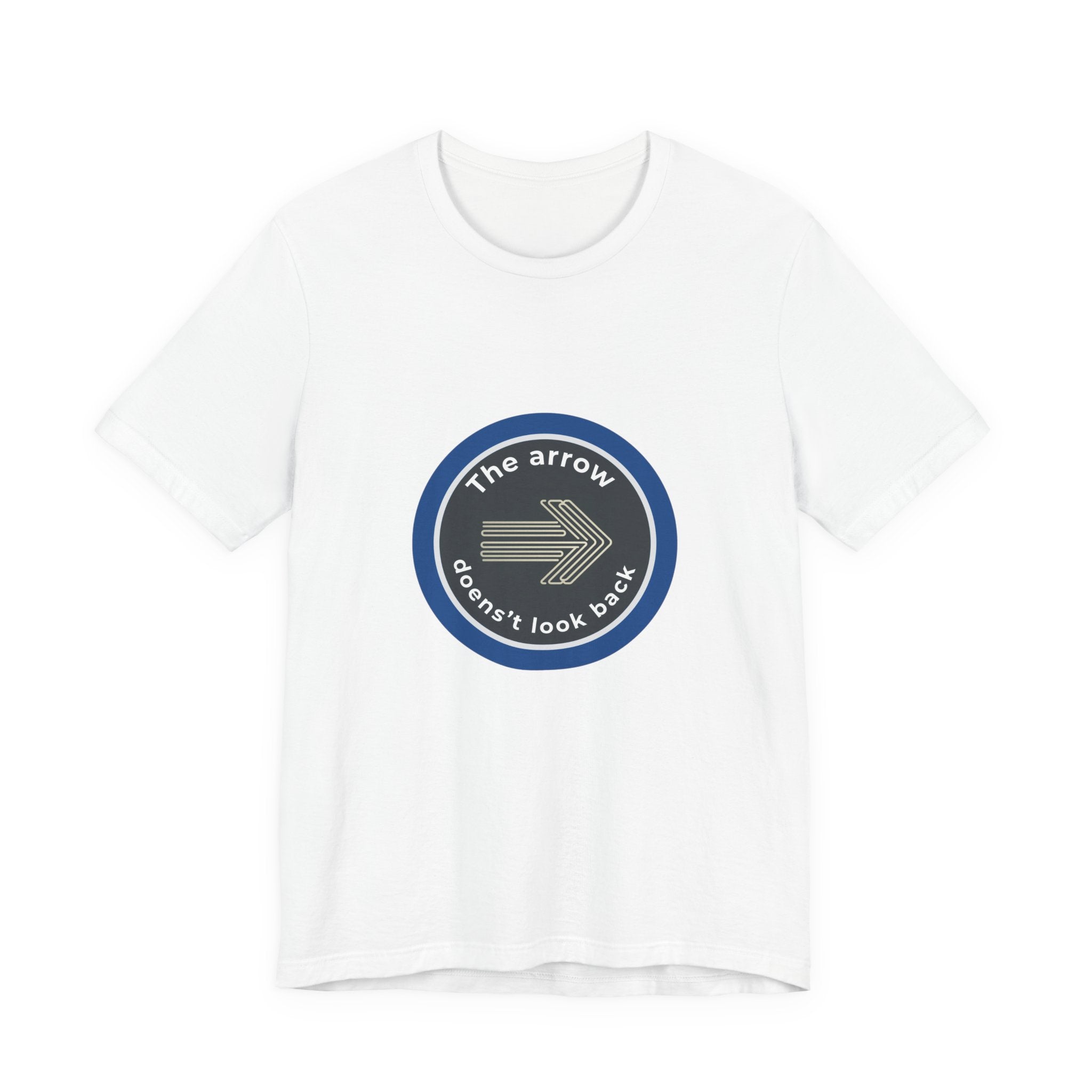 The Arrow Doesn't Look Back | Men's Motivational Graphic Forward Pointing Arrow T-Shirt