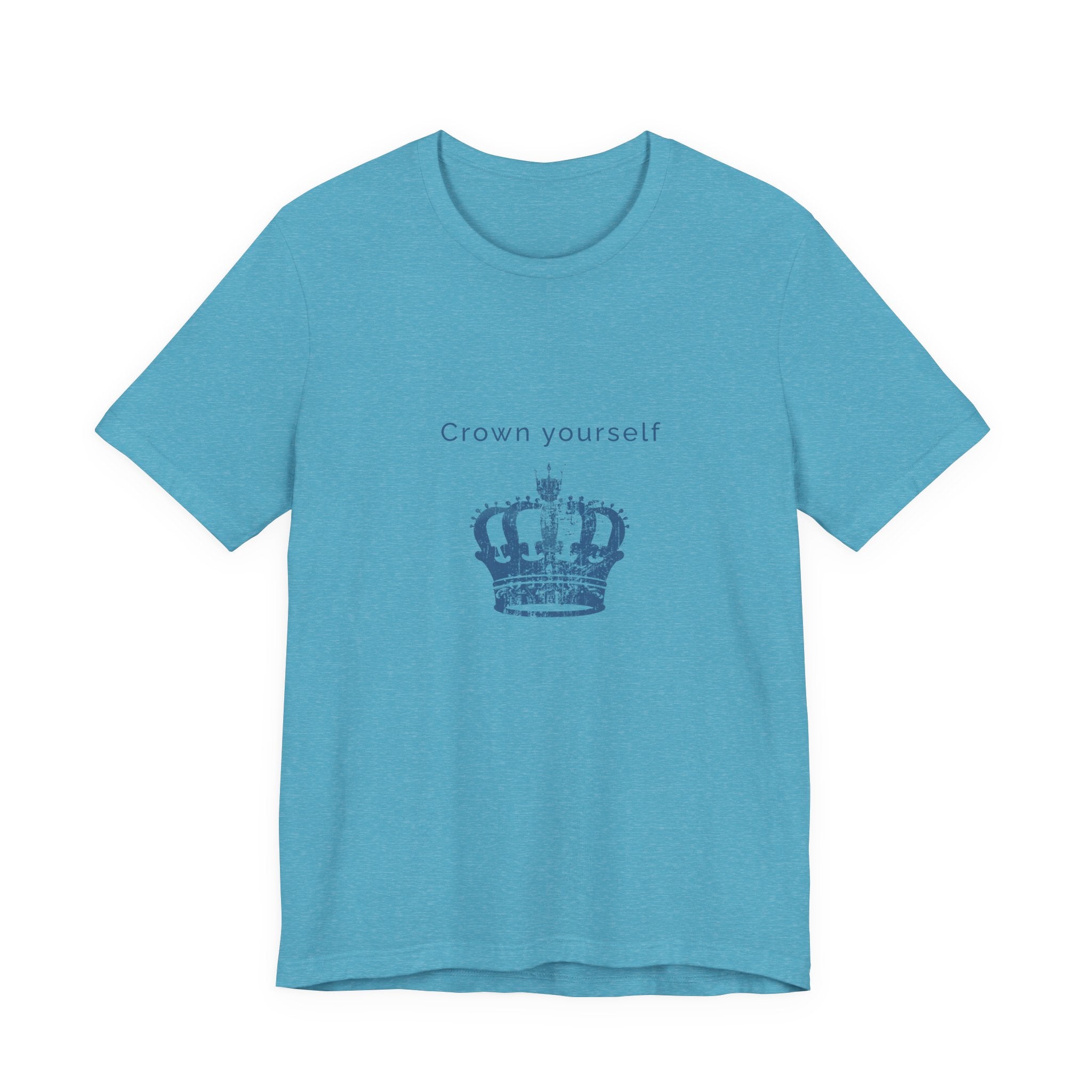 Crown Yourself | Women's Motivational Graphic Yellow Crown T-Shirt