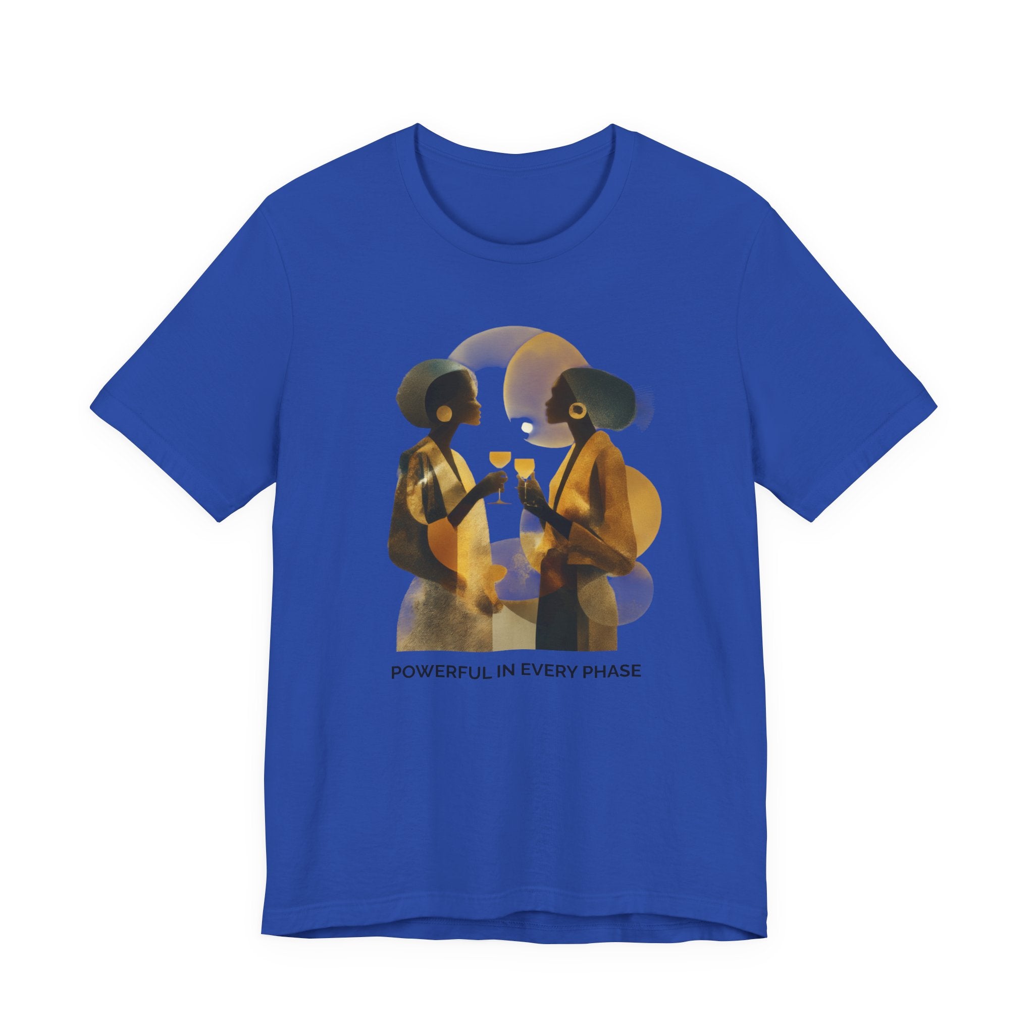Powerful in Every Phase | Women's Motivational Graphic Vintage Women T-Shirt