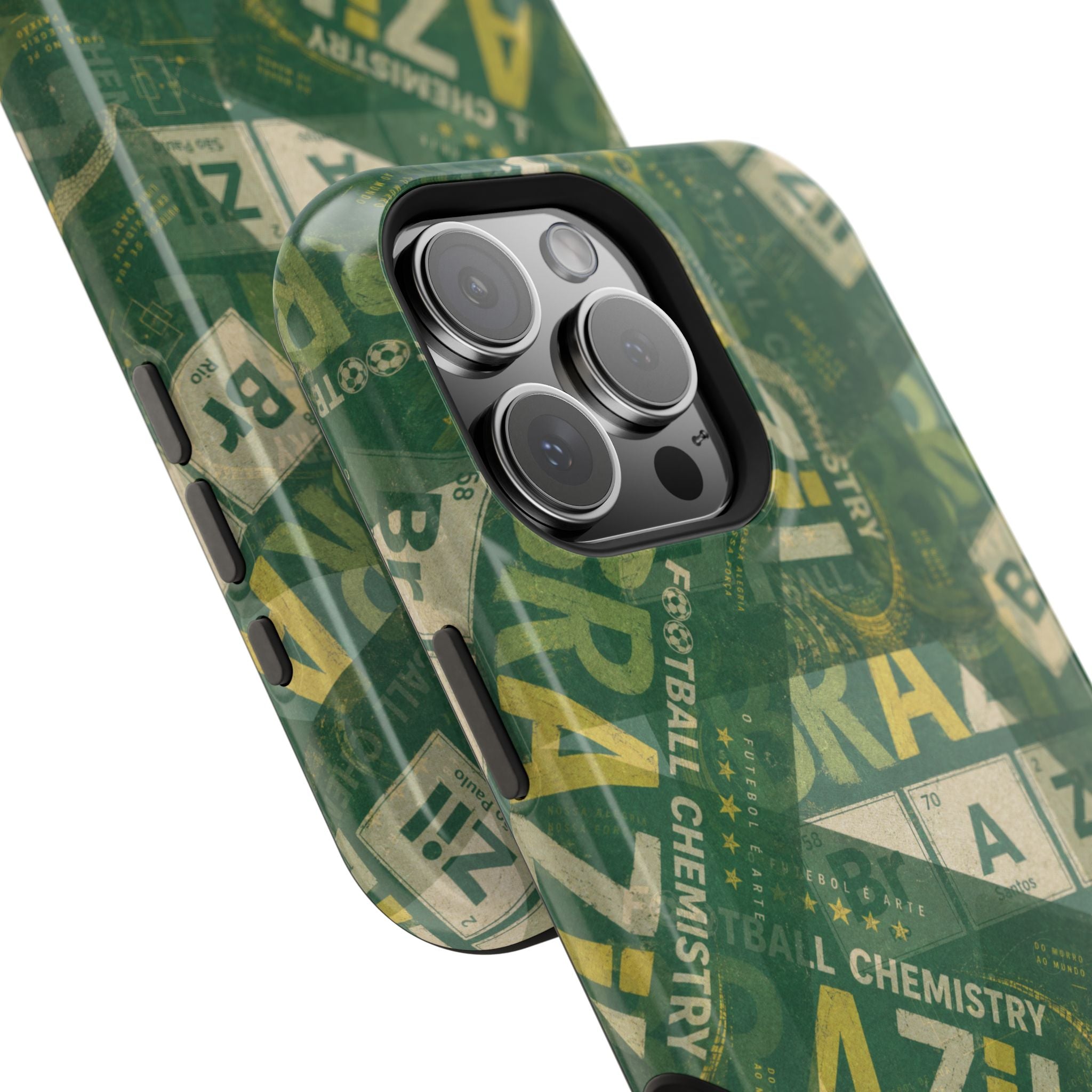 Brazil Football Phone Case | Green, gold, and chemistry.