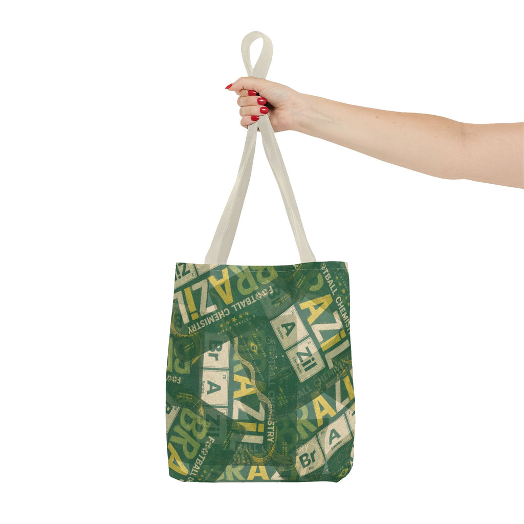 Brazil Football Tote Bag | Green, gold, and chemistry.