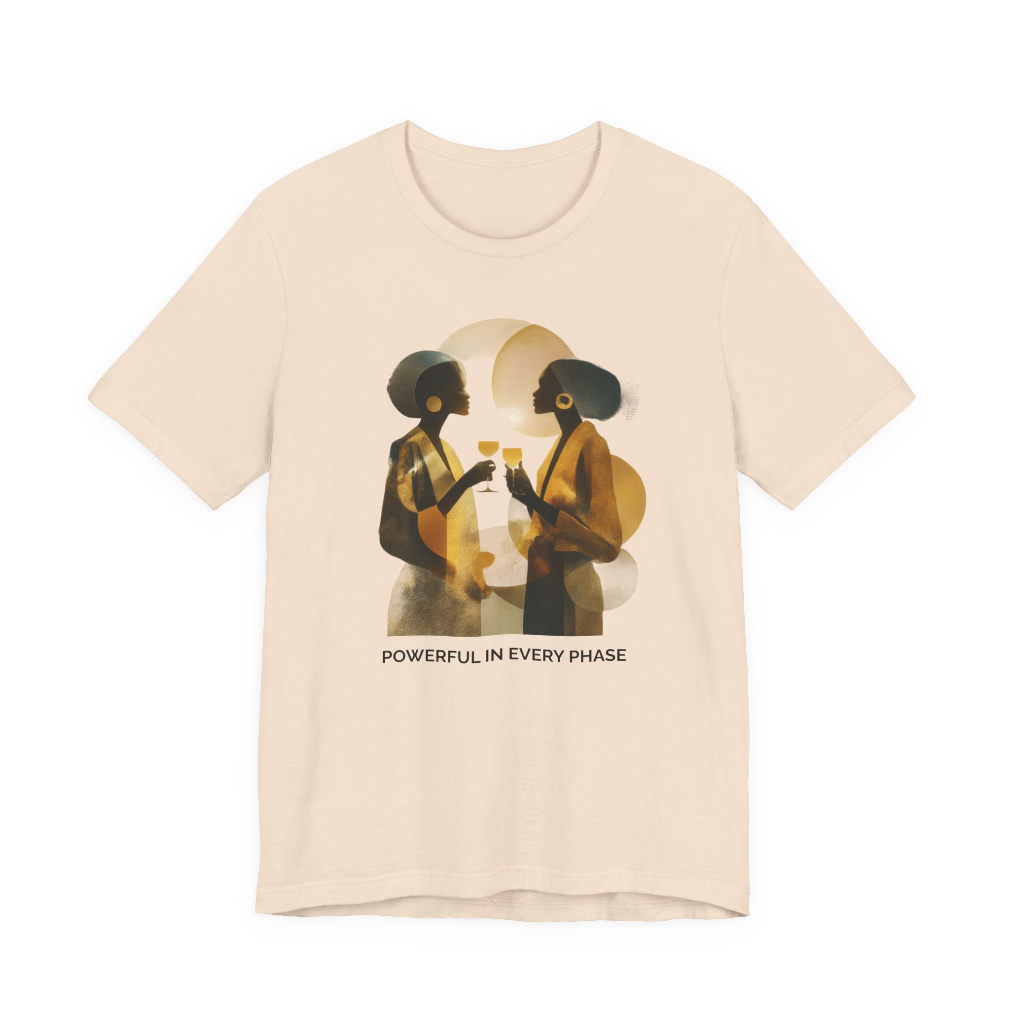 Powerful in Every Phase | Women's Motivational Graphic Vintage Women T-Shirt