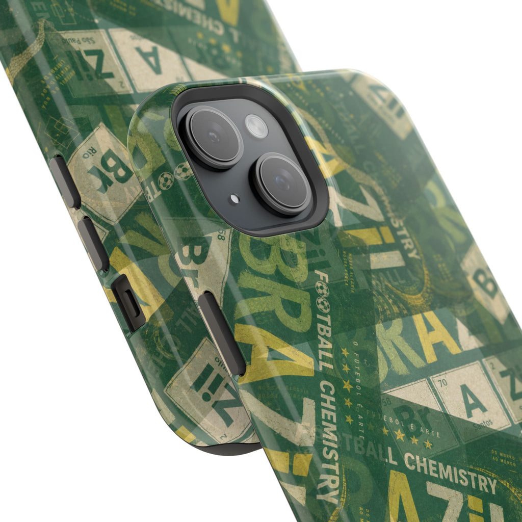 Brazil Football Phone Case | Green, gold, and chemistry.