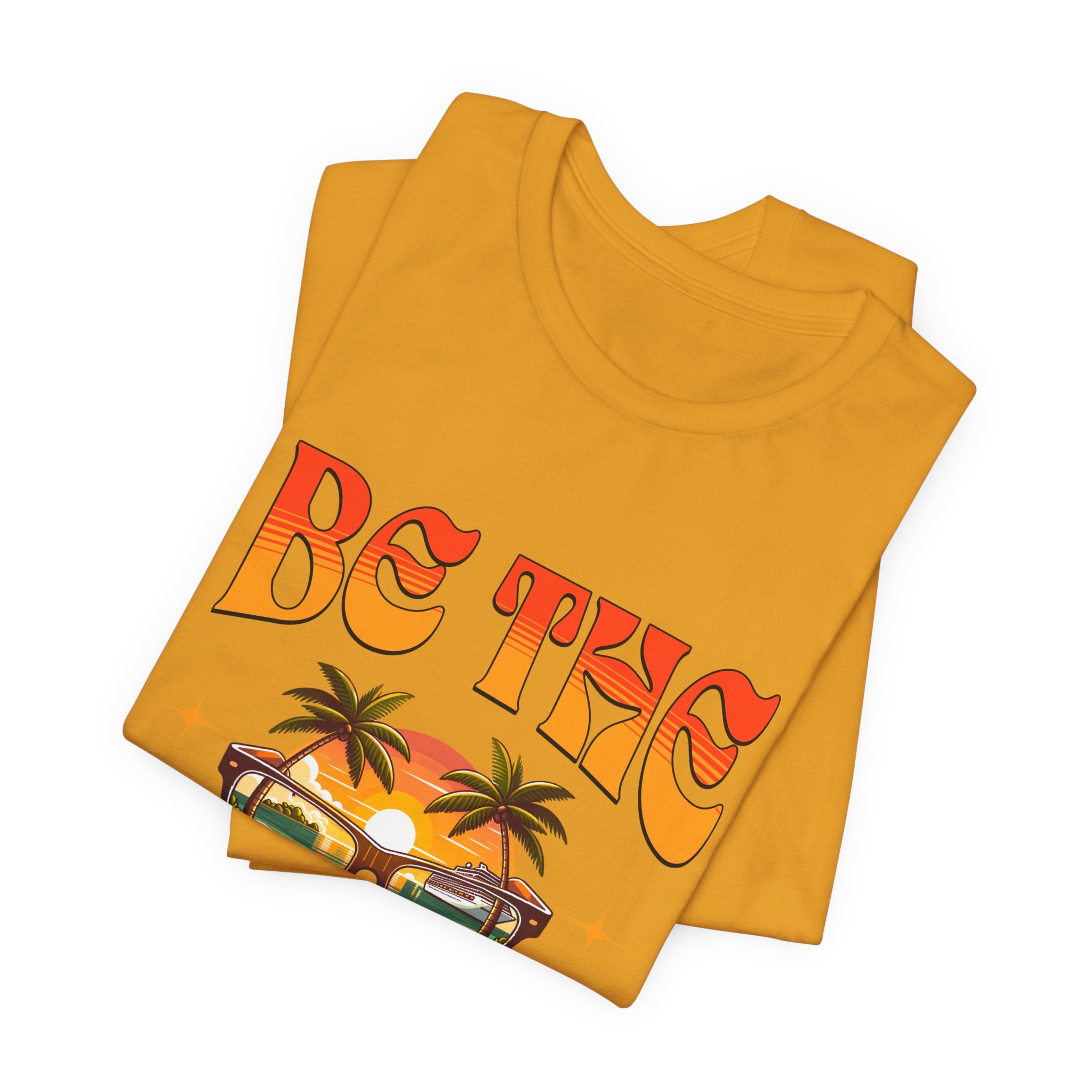 Be The Horizon Line | Women's Motivational Graphic Vintage Sunset Sunglasses T-Shirt