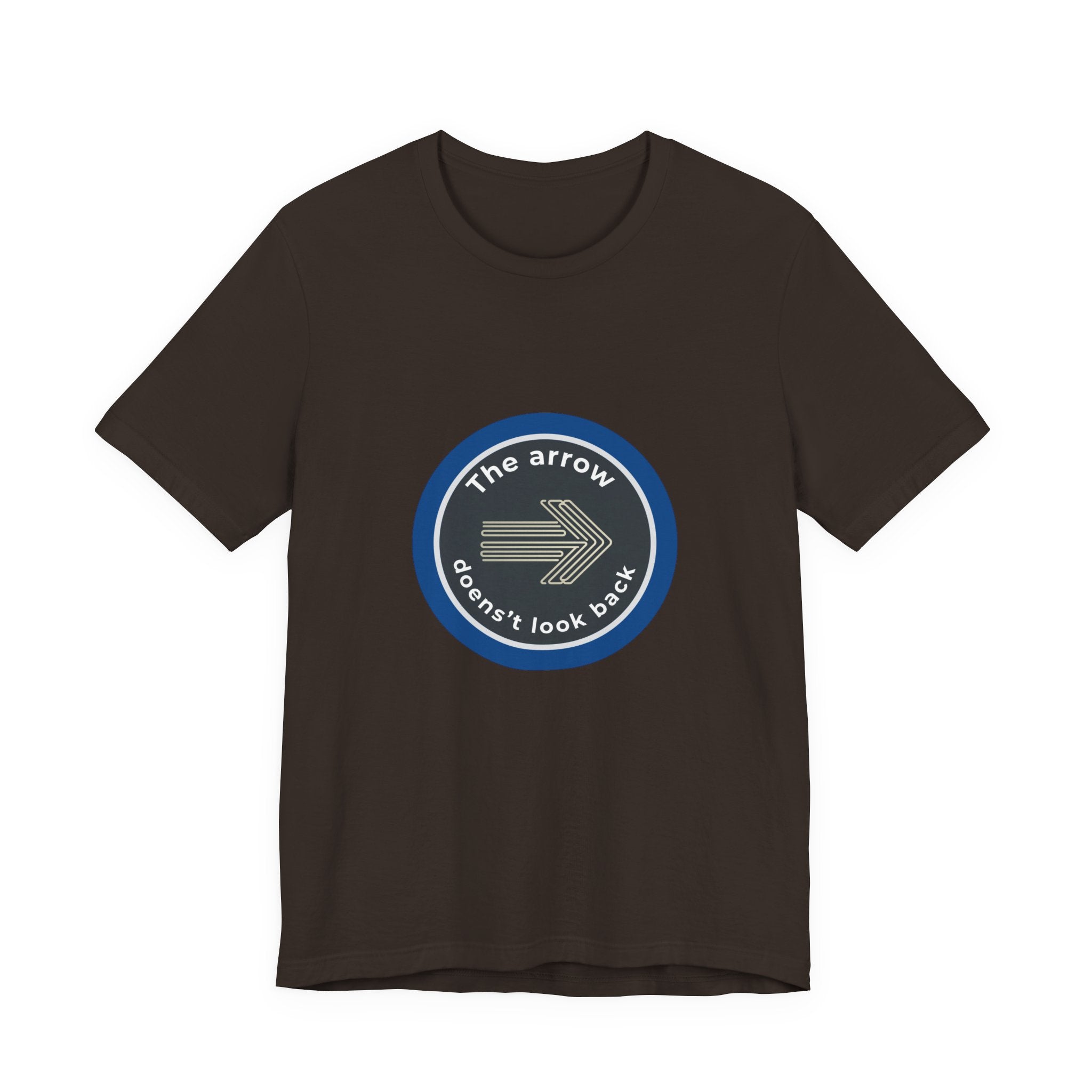 The Arrow Doesn't Look Back | Men's Motivational Graphic Forward Pointing Arrow T-Shirt