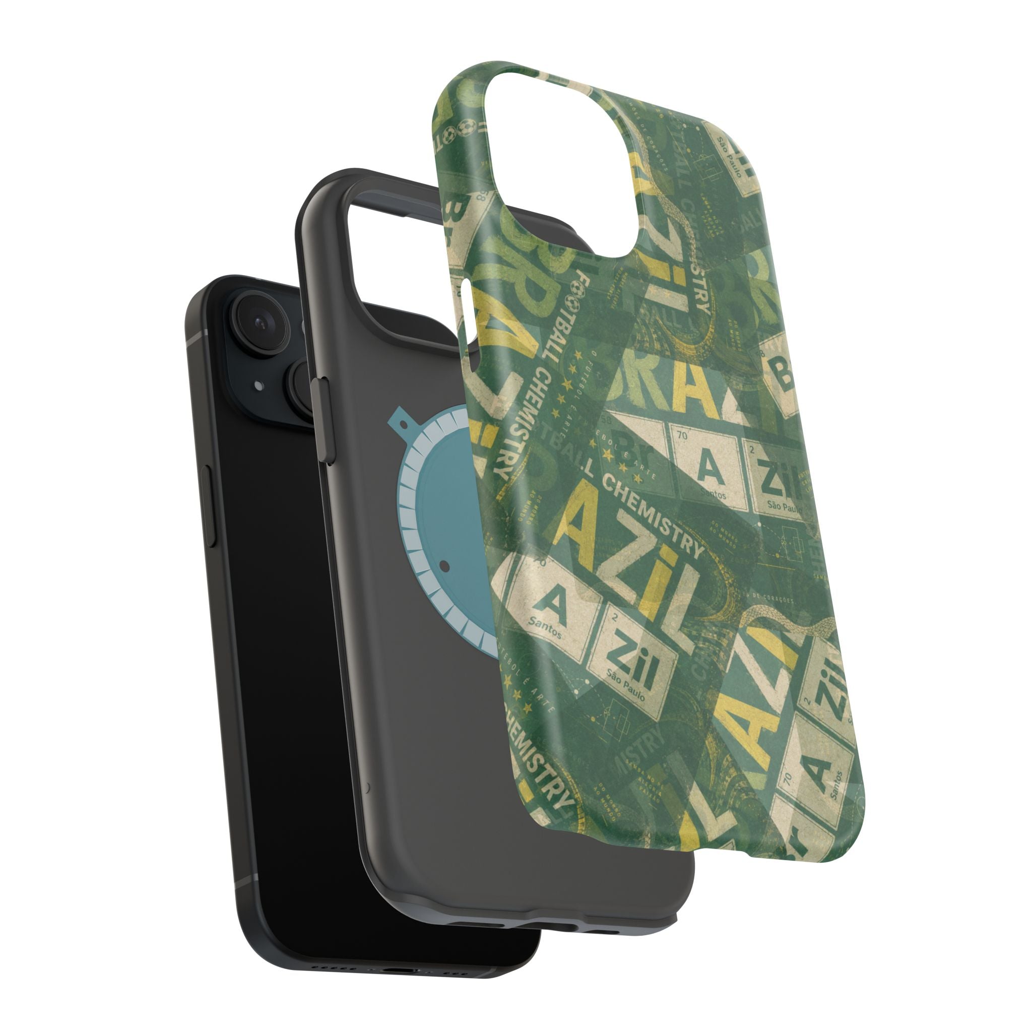 Brazil Football Phone Case | Green, gold, and chemistry.