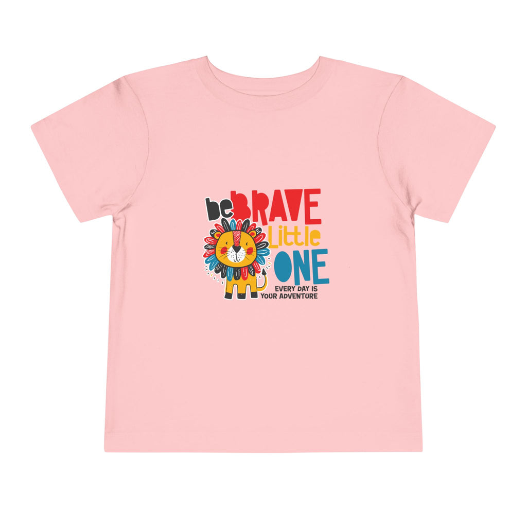 Be Brave Little One | Toddler Motivational Graphic Cute Colourful Lion T-Shirt