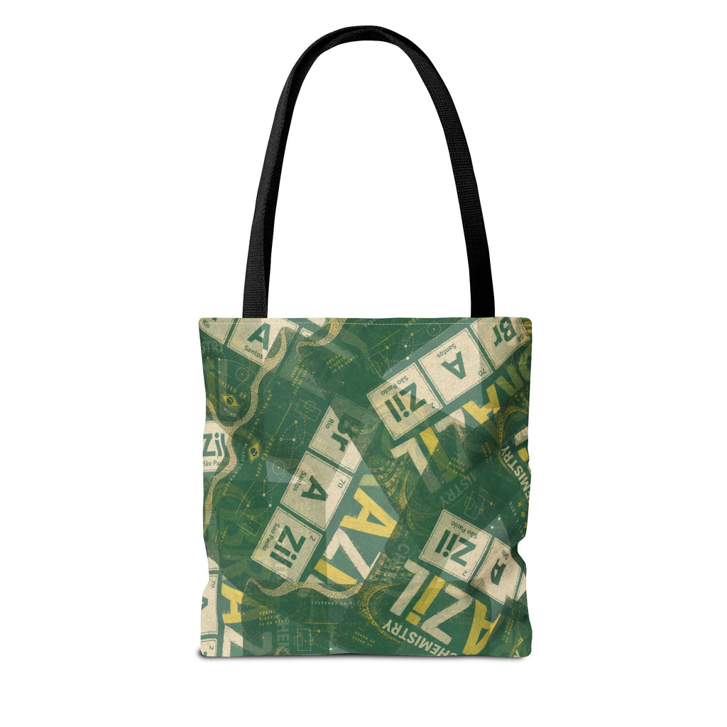 Brazil Football Tote Bag | Green, gold, and chemistry.
