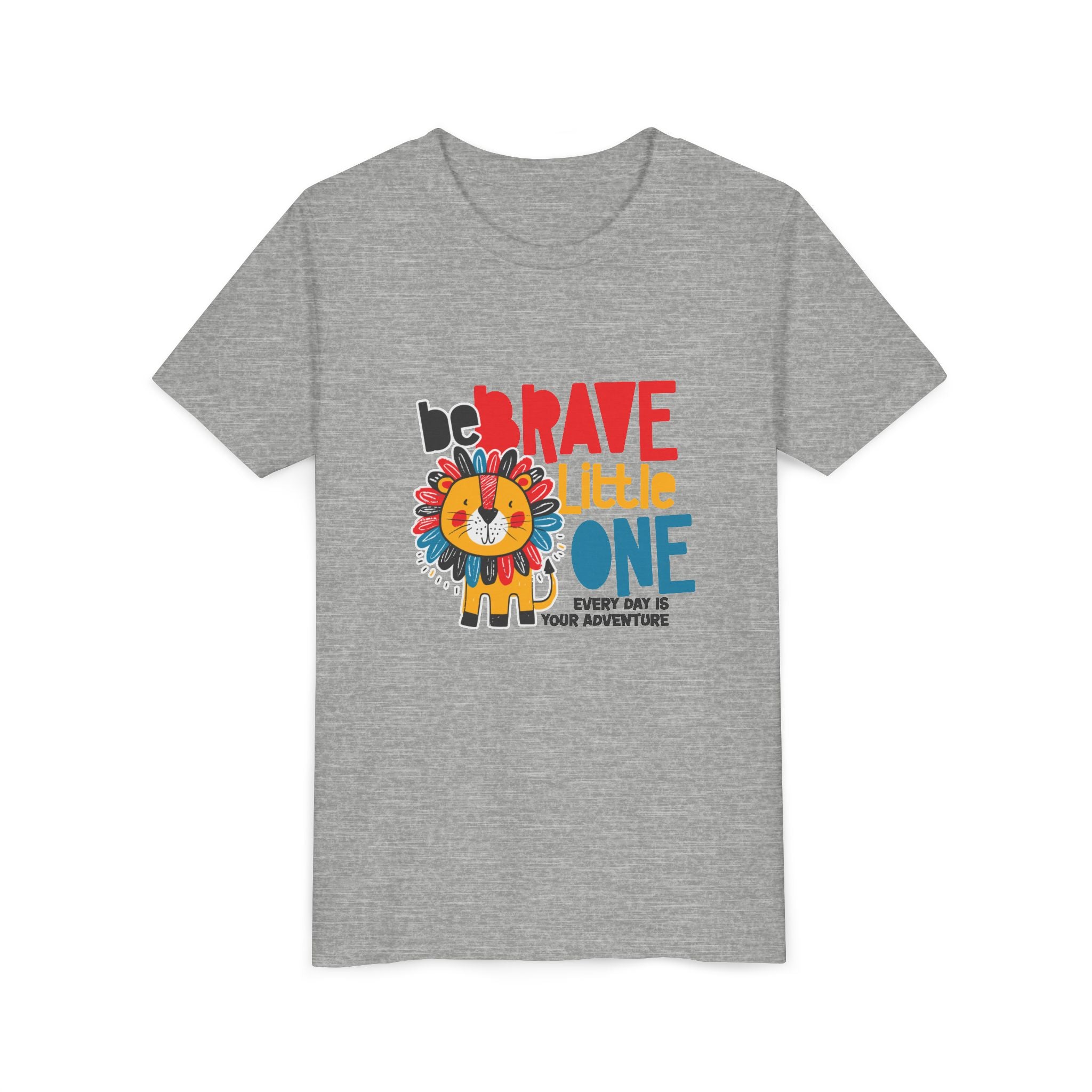Be Brave Little One | Kids Motivational Graphic Cute Colourful Lion T-Shirt