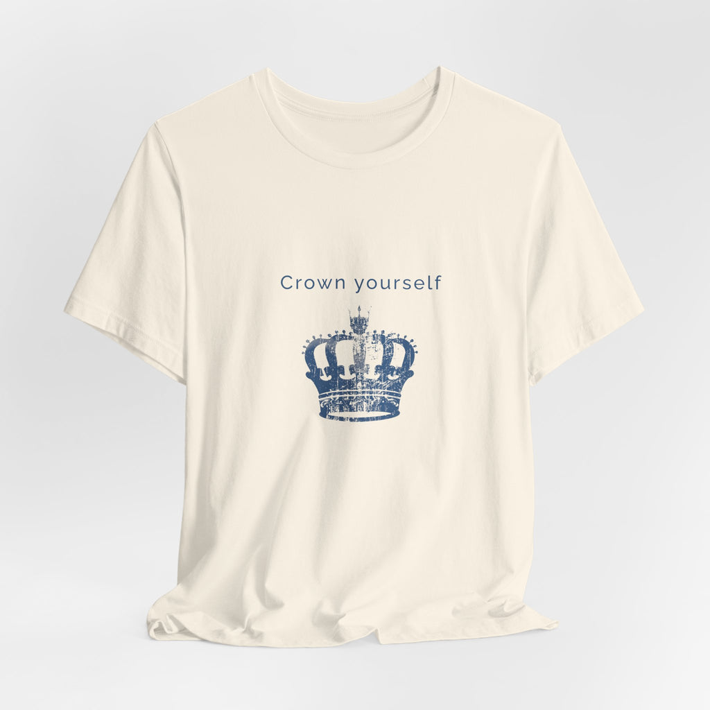 Crown Yourself | Women's Motivational Graphic Yellow Crown T-Shirt