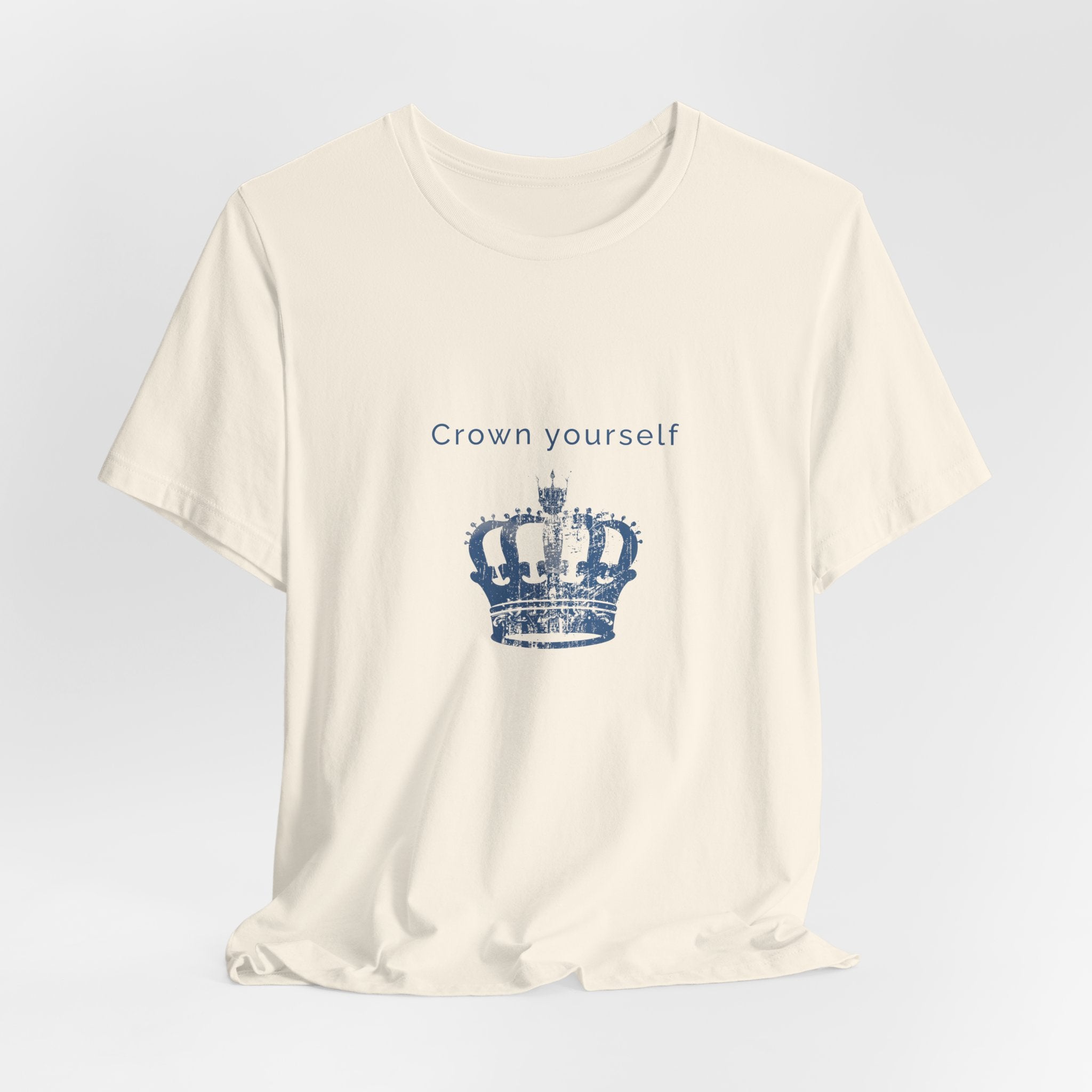 Crown Yourself | Women's Motivational Graphic Yellow Crown T-Shirt