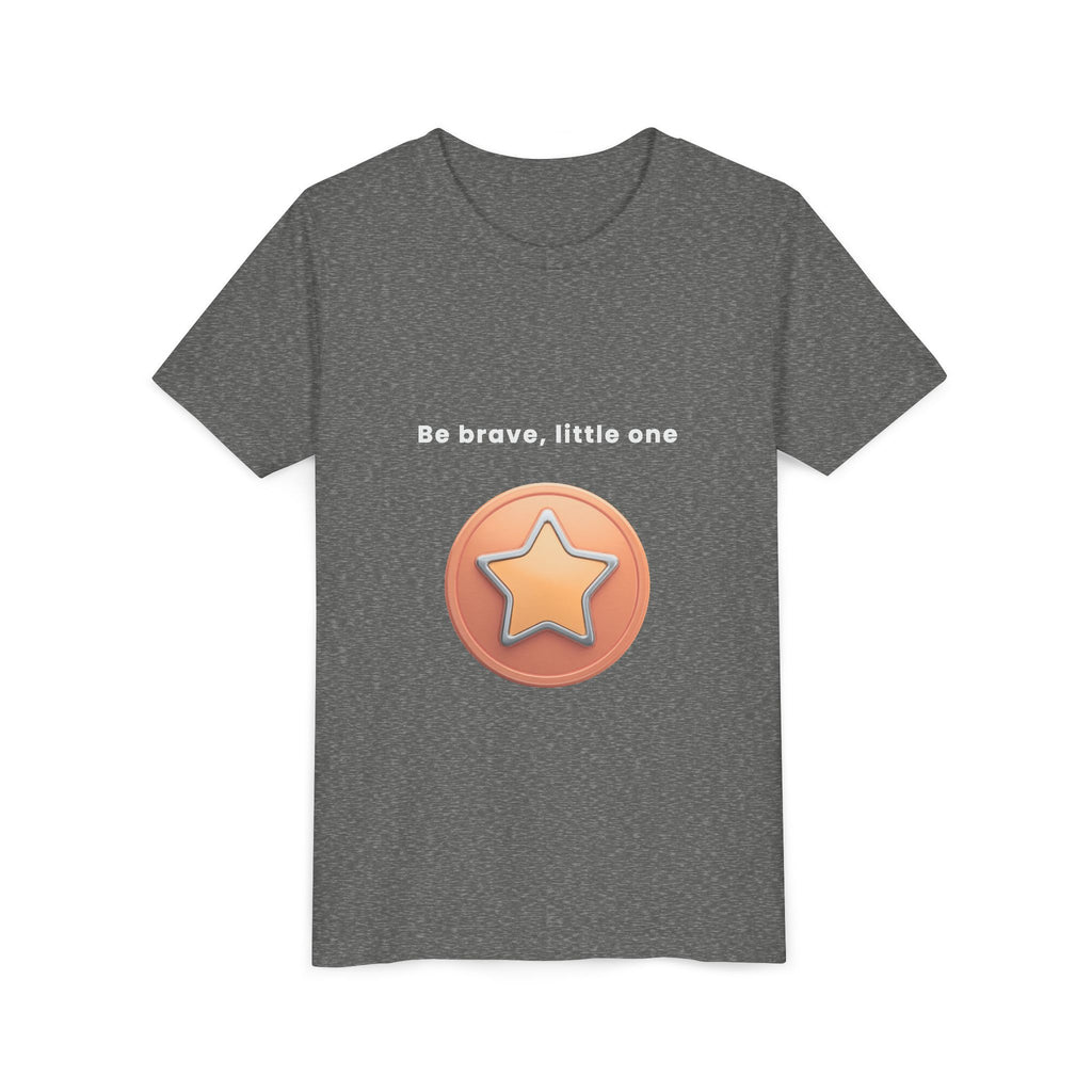 Be Brave Little One | Kids Motivational Graphic Bronze Star Badge T-Shirt
