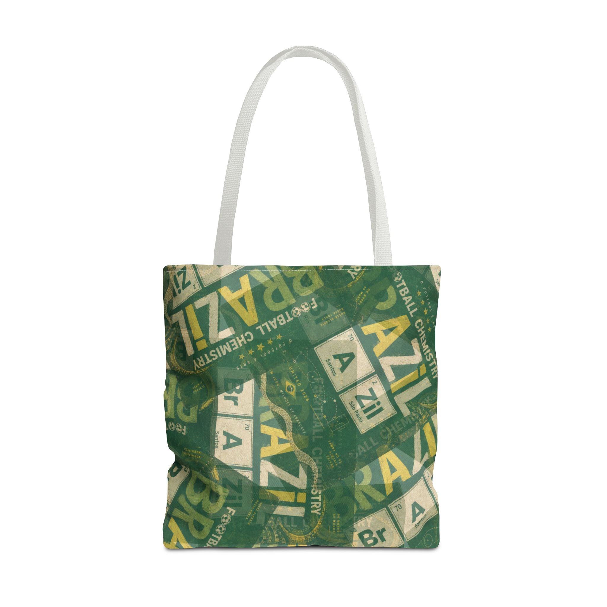 Brazil Football Tote Bag | Green, gold, and chemistry.