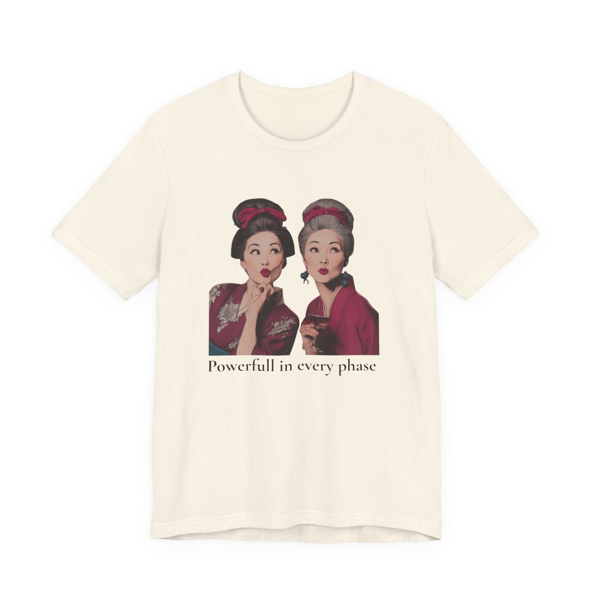 Powerful in Every Phase | Women's Motivational Graphic Vintage Women T-Shirt