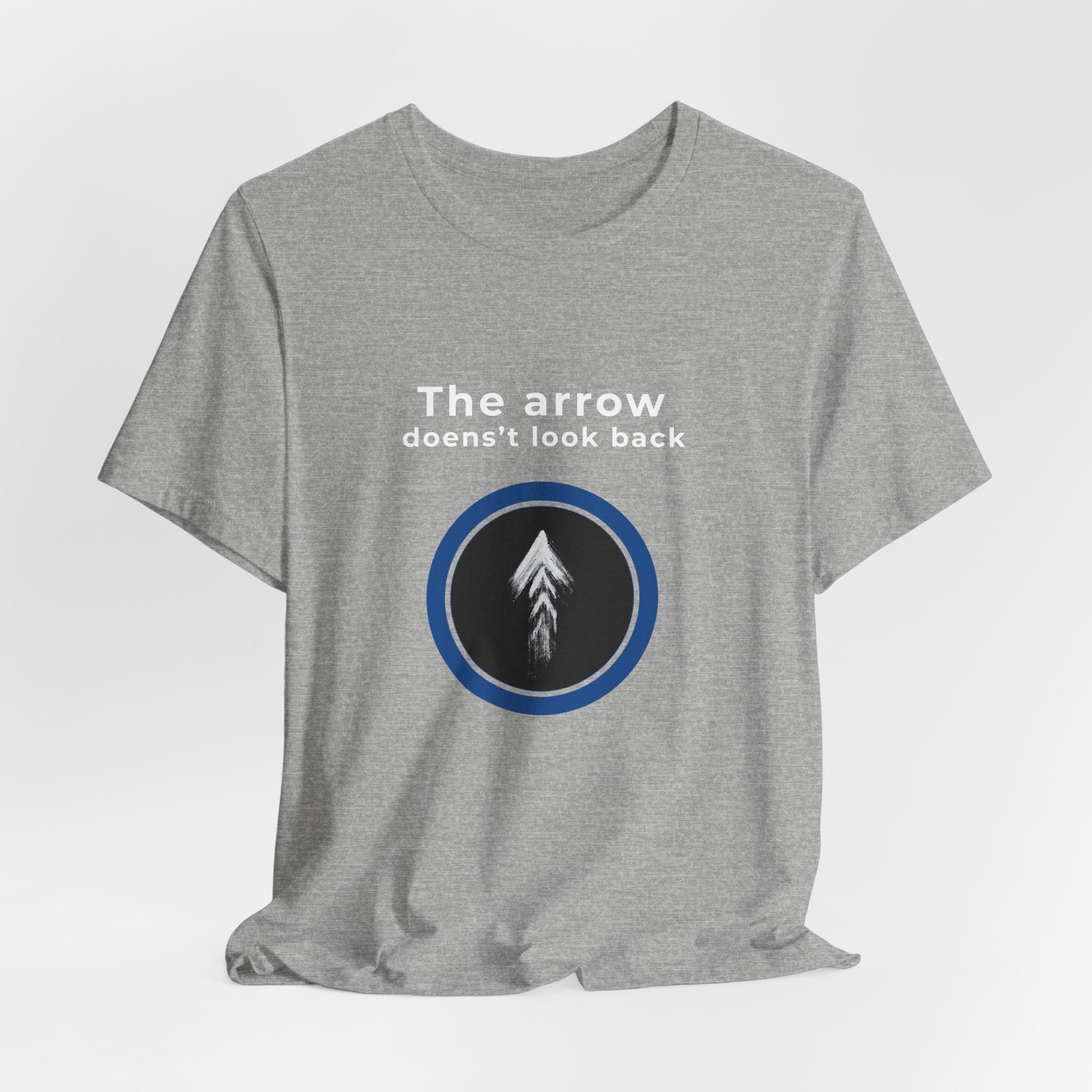 The Arrow Doesn't Look Back | Men's Motivational Graphic Pine Arrow T-Shirt