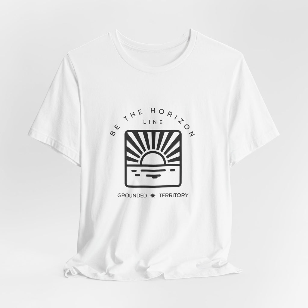 Be the horizon Line | Women's Motivational Graphic Batch Mountain Sunrise T-Shirt