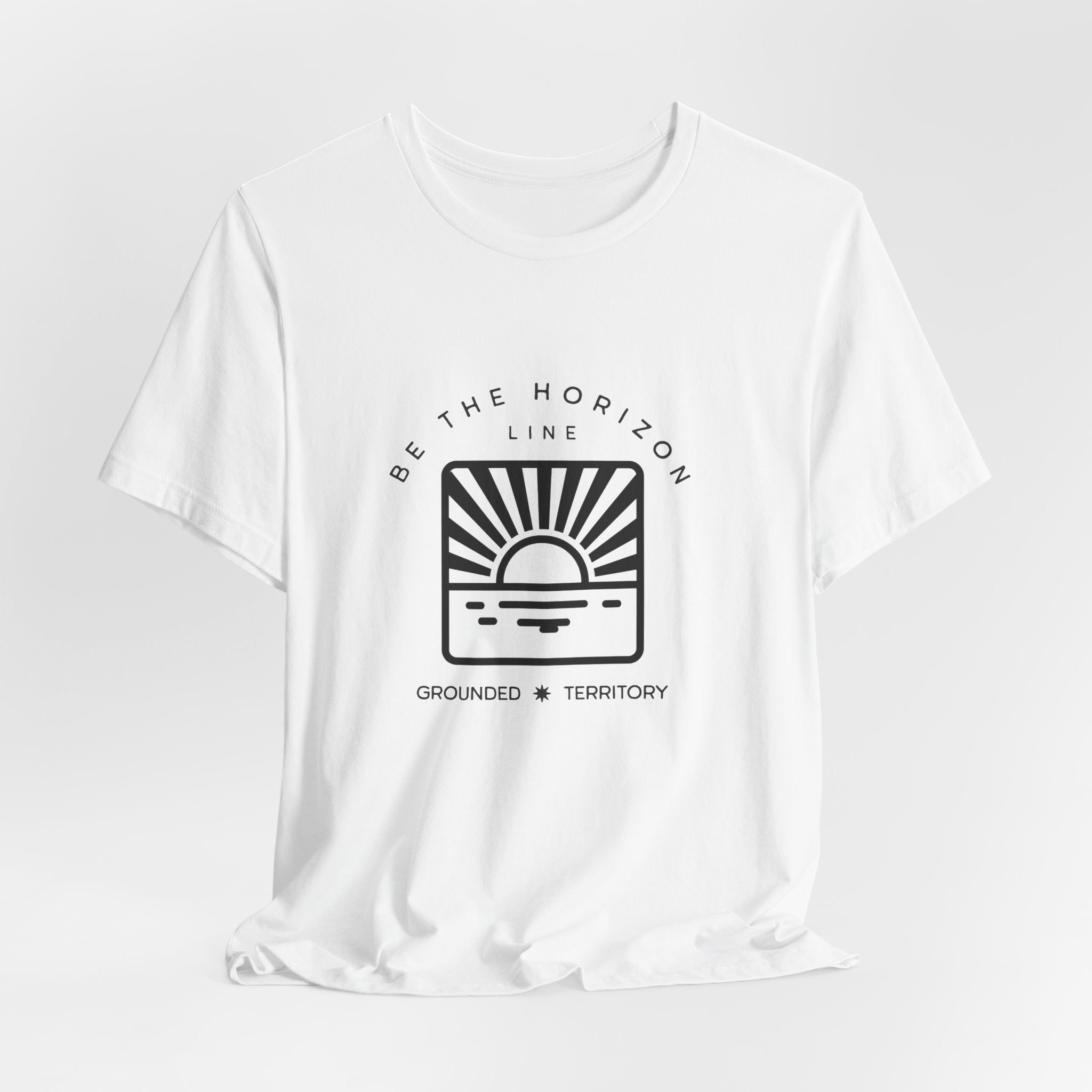 Be the horizon Line | Women's Motivational Graphic Batch Mountain Sunrise T-Shirt