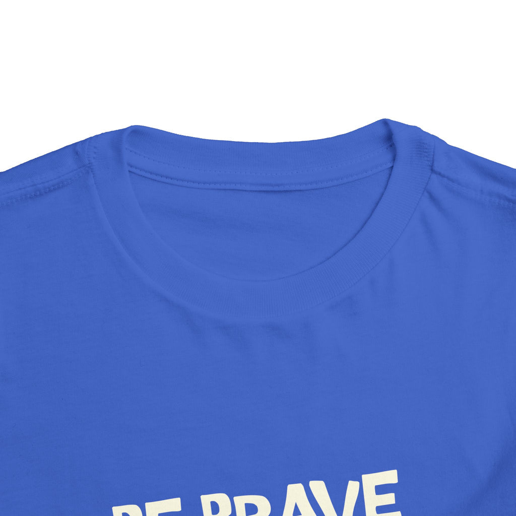 Be Brave Little One | Toddler Motivational Graphic Tiger Floral Garden T-Shirt