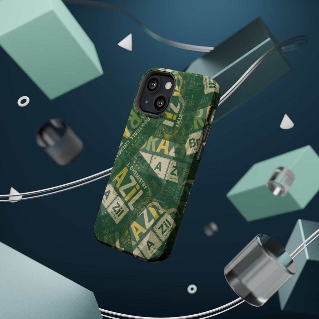 Brazil Football Phone Case | Green, gold, and chemistry.