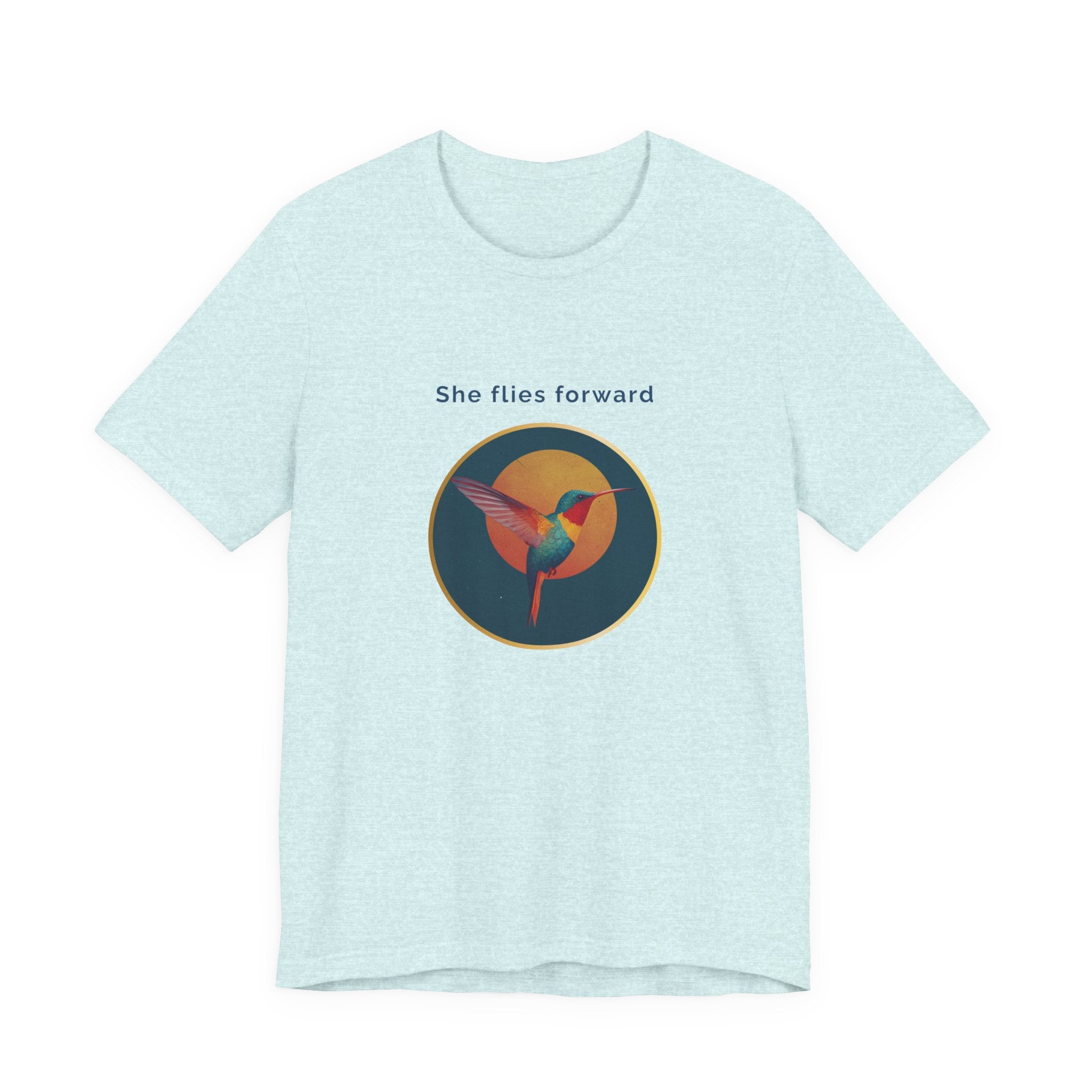 She Flies Forward | Women's Motivational Graphic Solar Flight T-Shirt