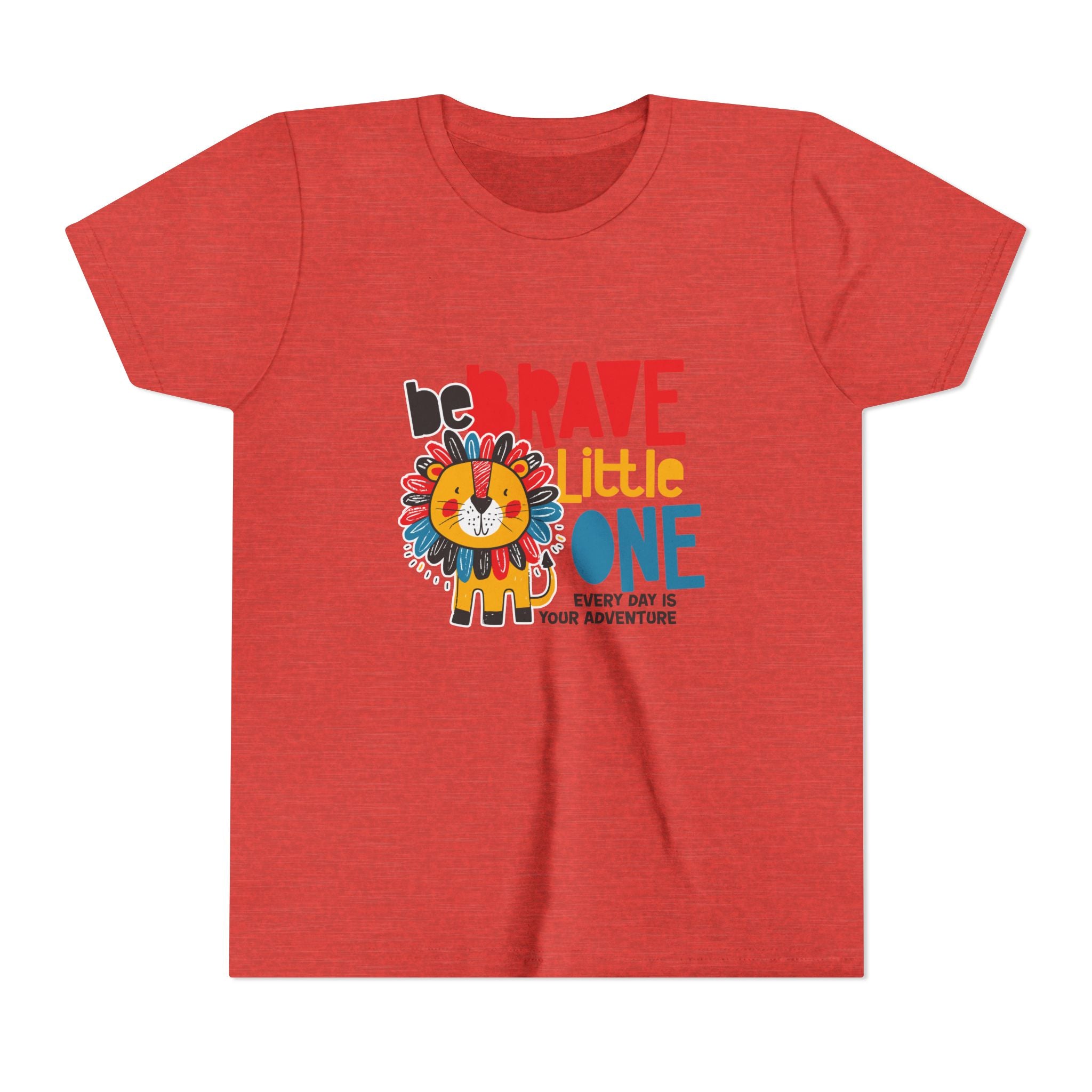 Be Brave Little One | Kids Motivational Graphic Cute Colourful Lion T-Shirt