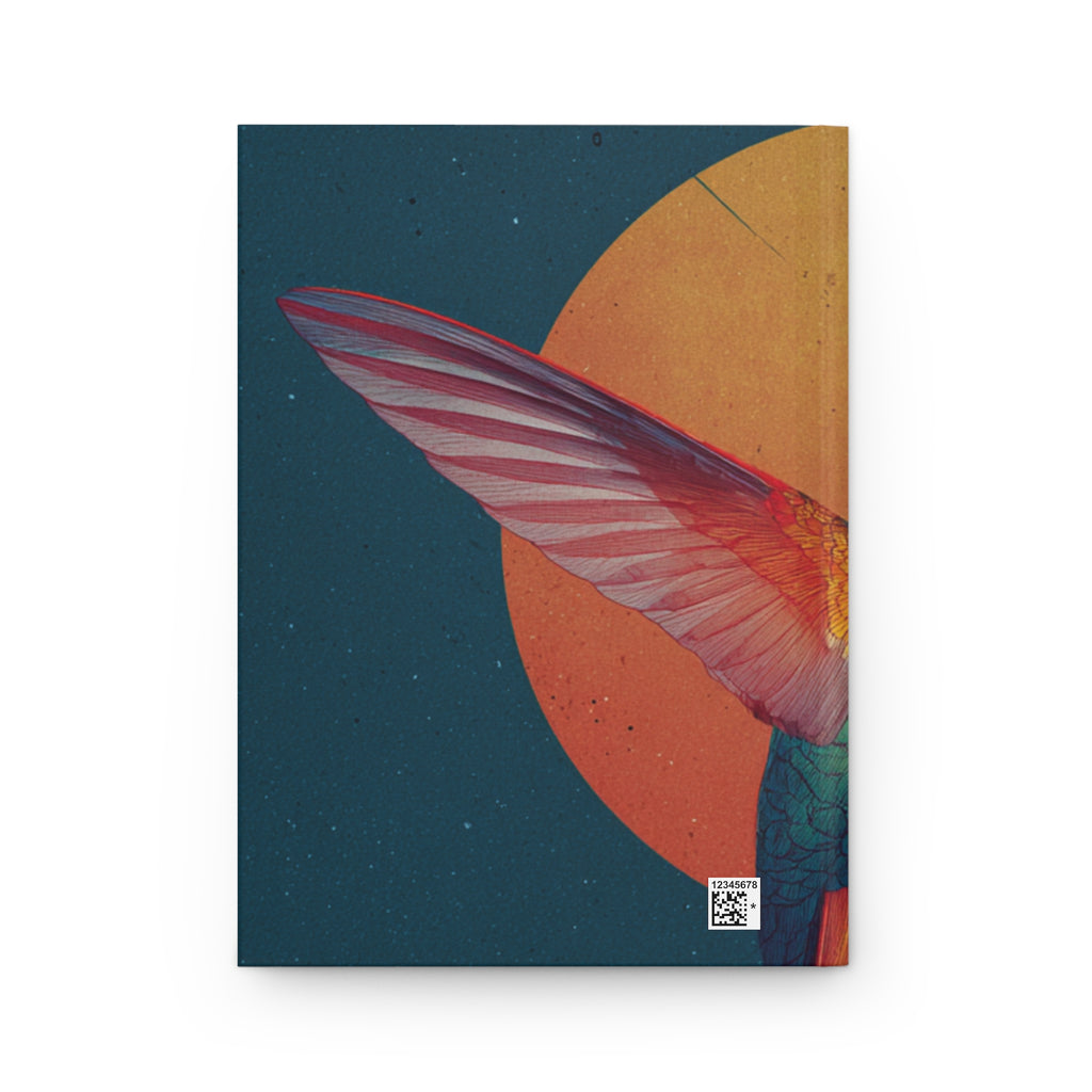 She Flies Forward Hardcover Journal — Motivational Hummingbird Notebook